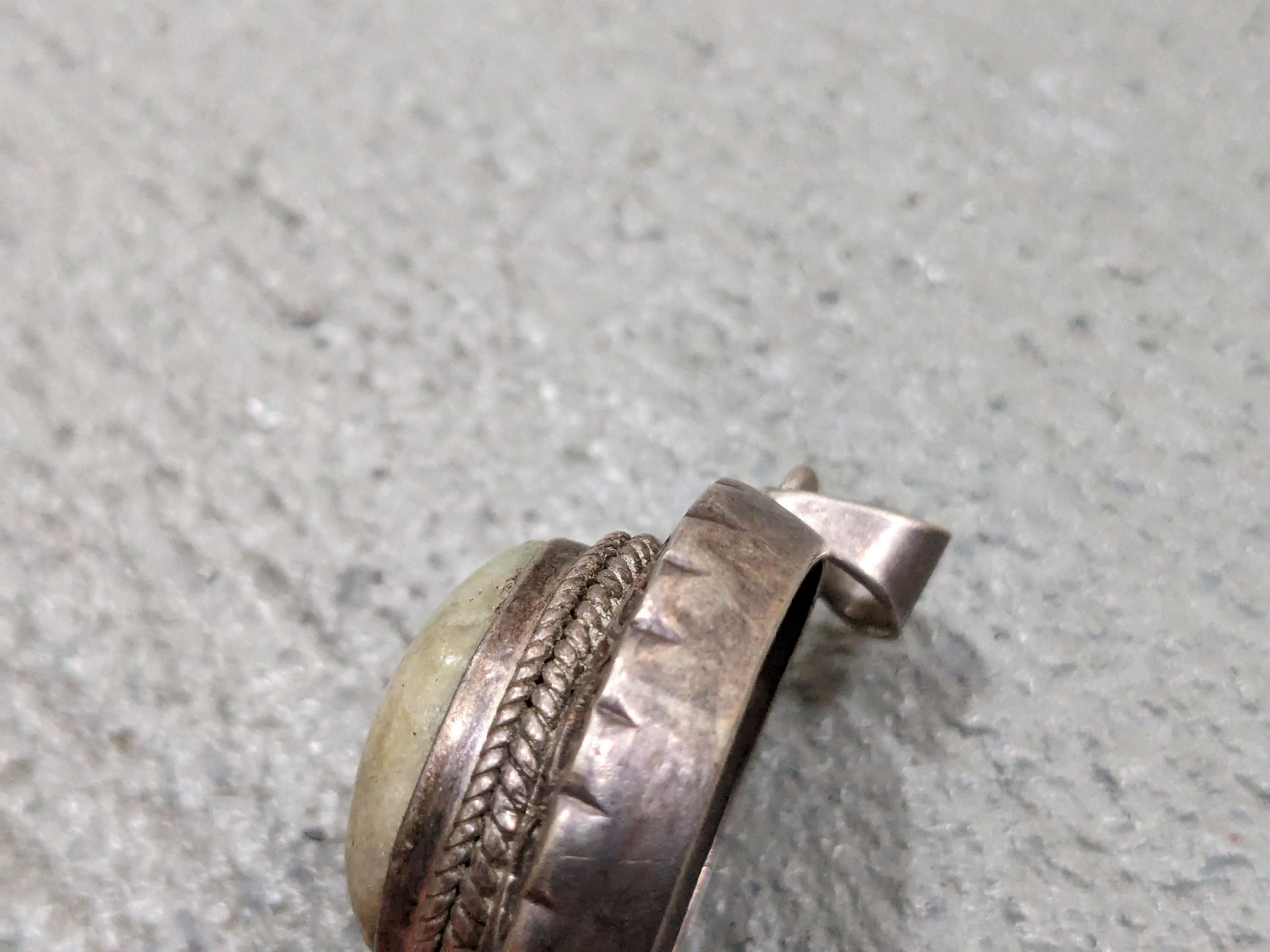 Jewelry × Vintage Sterling Silver Pendant Quartz Oval Modern Size ONE SIZE - 10 Thumbnail