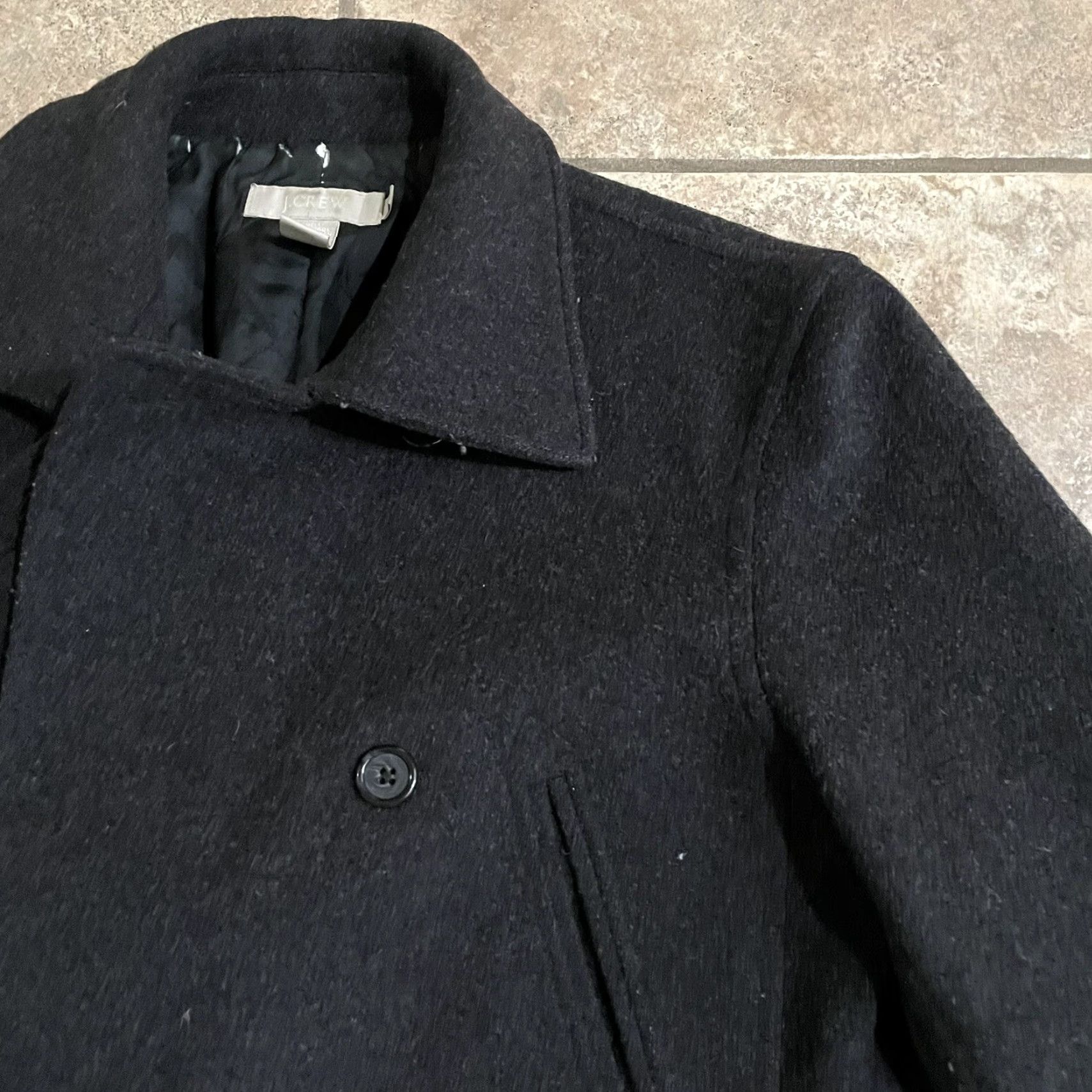 J.Crew J.Crew Pea Coat Wool Blend Double Breasted Women’s S Black Wool Lined Women's Coat Size S / US 4 / IT 40 - 2 Thumbnail