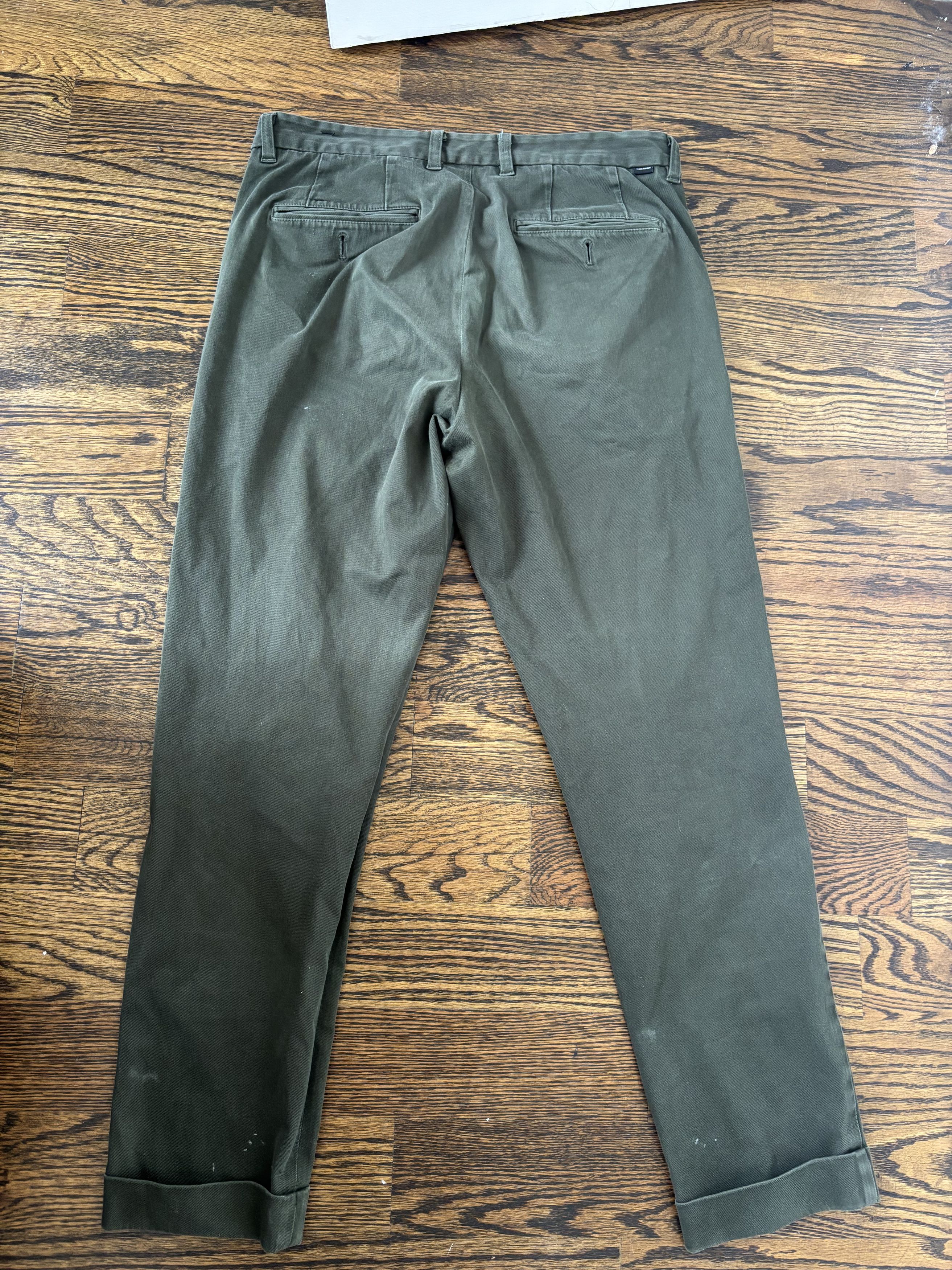 Frank And Oak Olive Frank and Oak Cuffed Slacks Size US 32 / EU 48 - 8 Thumbnail