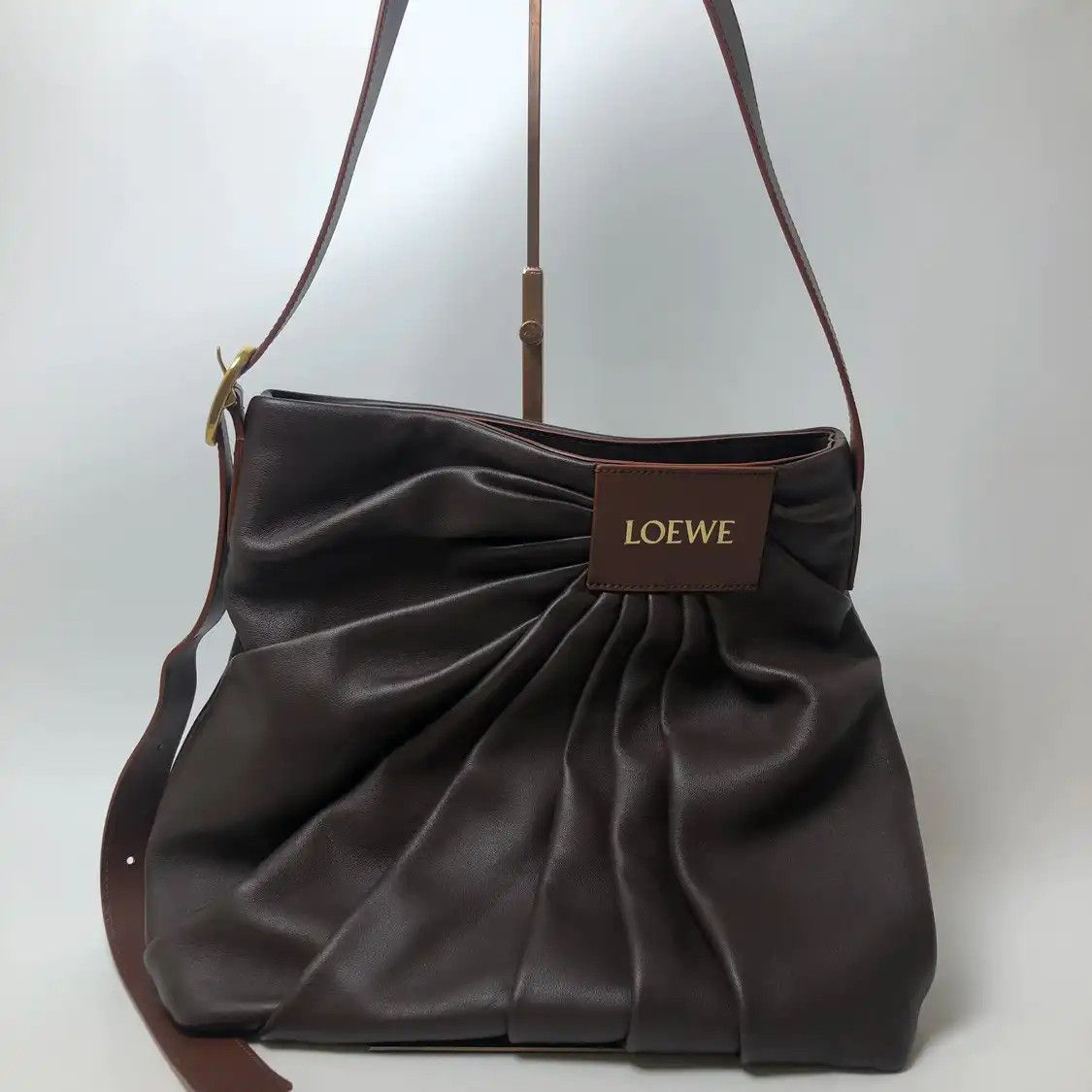 Loewe Brown Sheepskin Shoulder Bag, Women's