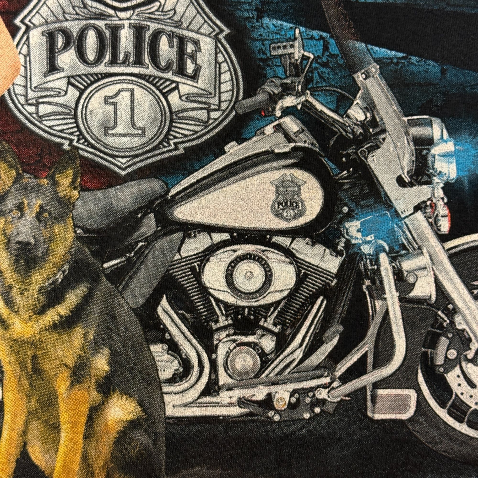 Harley Davidson H-D Asheville NC Mountain TUNNEL Route PINUP POLICE COP K9 Size US L / EU 52-54 / 3 - 10 Thumbnail