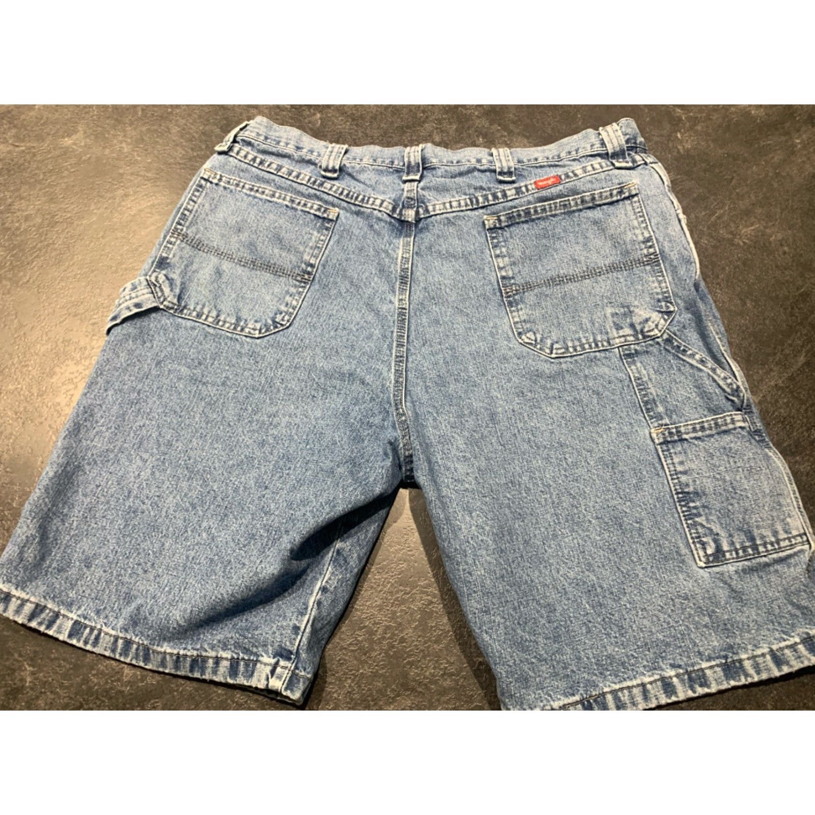 Wrangler Wrangler Cargo Shorts Men’s 38 Blue Denim Regular Fit Casual Workwear Size US 38 / EU 54 - 2 Thumbnail