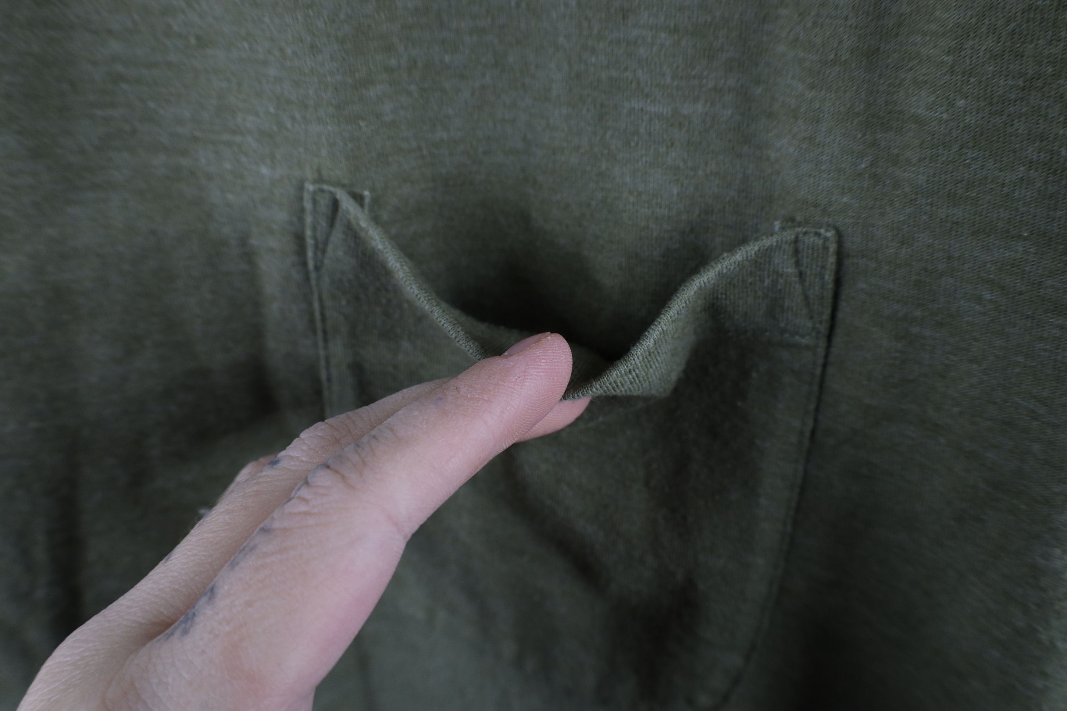 Vintage Vintage 90s Streetwear Blank Pocket T-Shirt Heather Green Size US XL / EU 56 / 4 - 4 Thumbnail
