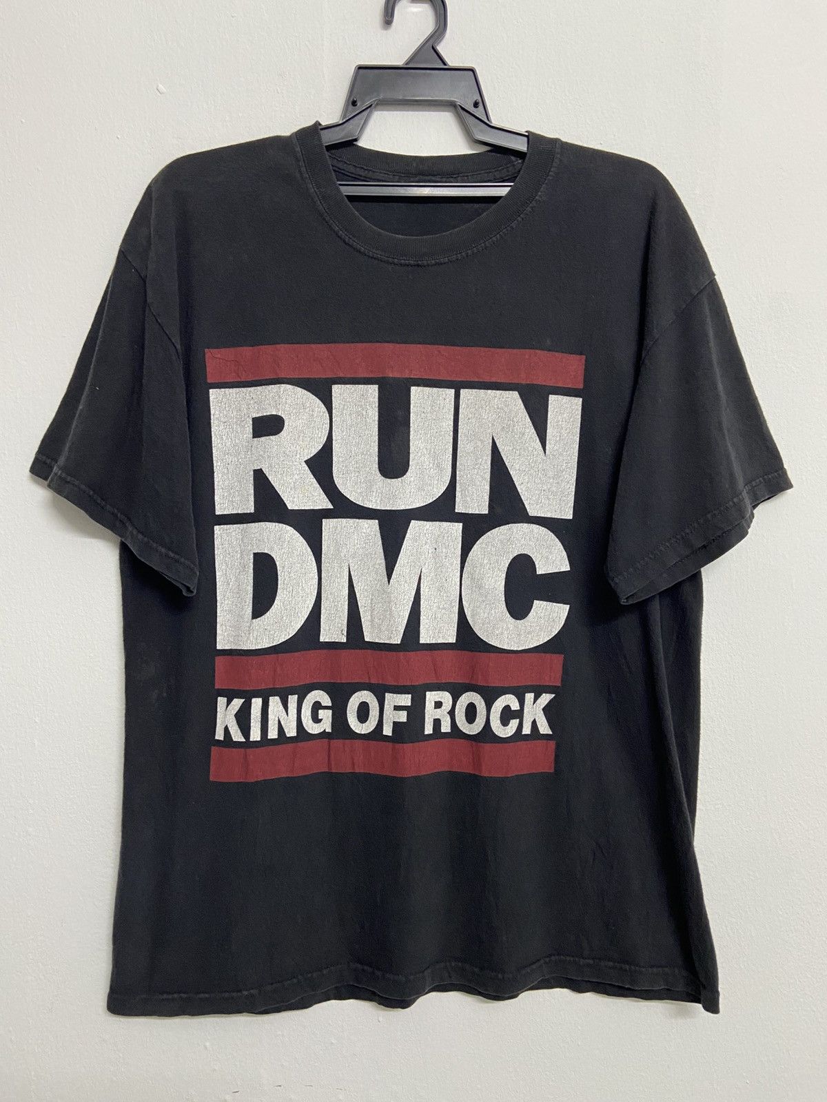 RUN DMC × Rap Tees × Vintage Vintage RUN DMC King Of Rock T-Shirt Size US L / EU 52-54 / 3 - 5 Thumbnail