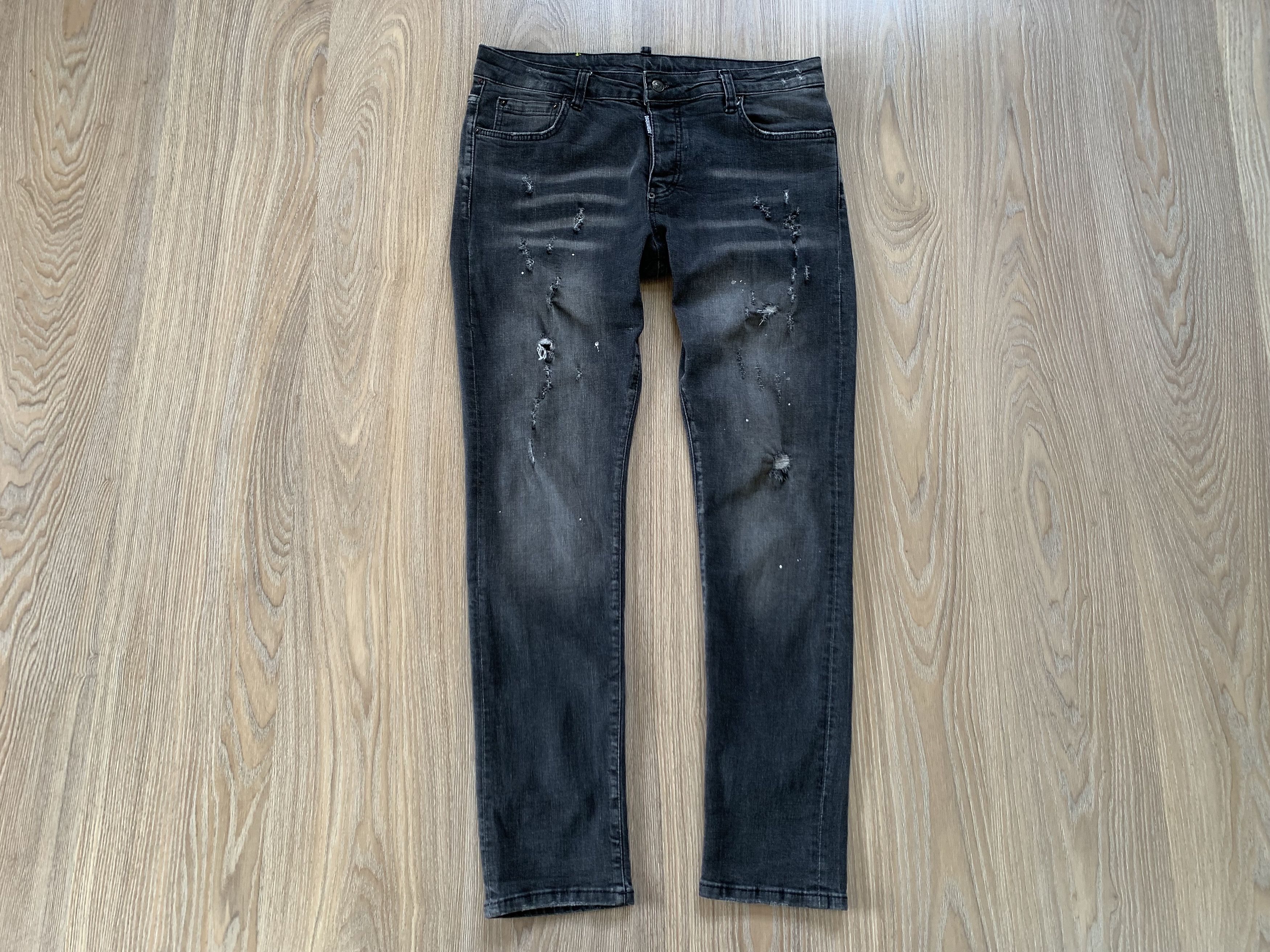 Dsquared2 Vintage Dsquared2 Denim Distressed Black Jeans Size US 33 - 2 Thumbnail