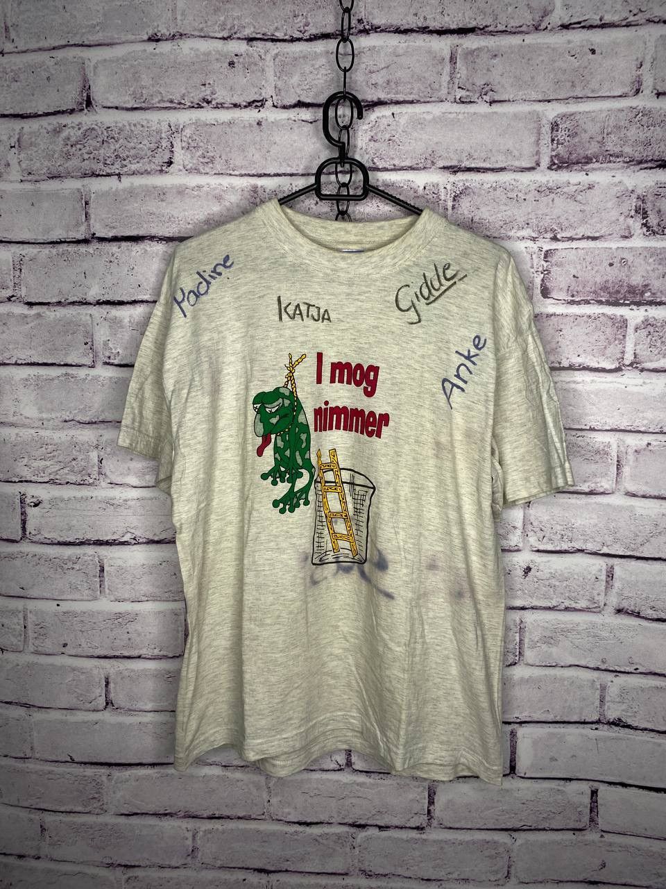 Other Men's Vintage 90s T-Shirt | Mog Nimmer Animal School Tee Size US M / EU 48-50 / 2 - 1 Thumbnail