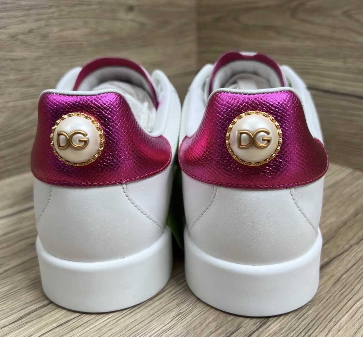 Dolce & Gabbana Dolce & Gabbana Pink-tail Pearl White Sneakers J41 Size US 7.5 / IT 37.5 - 4 Thumbnail