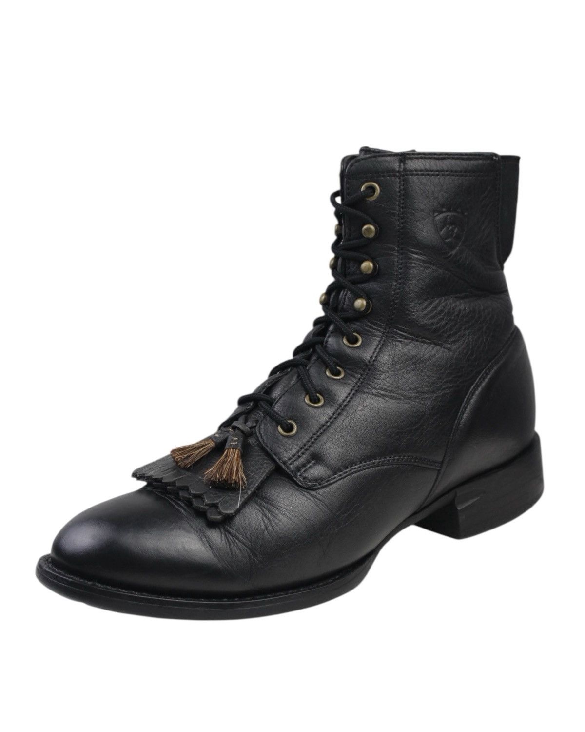 Vintage ARIAT HERITAGE BLACK LEATHER LACE-UP EQUESTRIAN PADDOCK BOOT Size US 8 / EU 41 - 4 Thumbnail