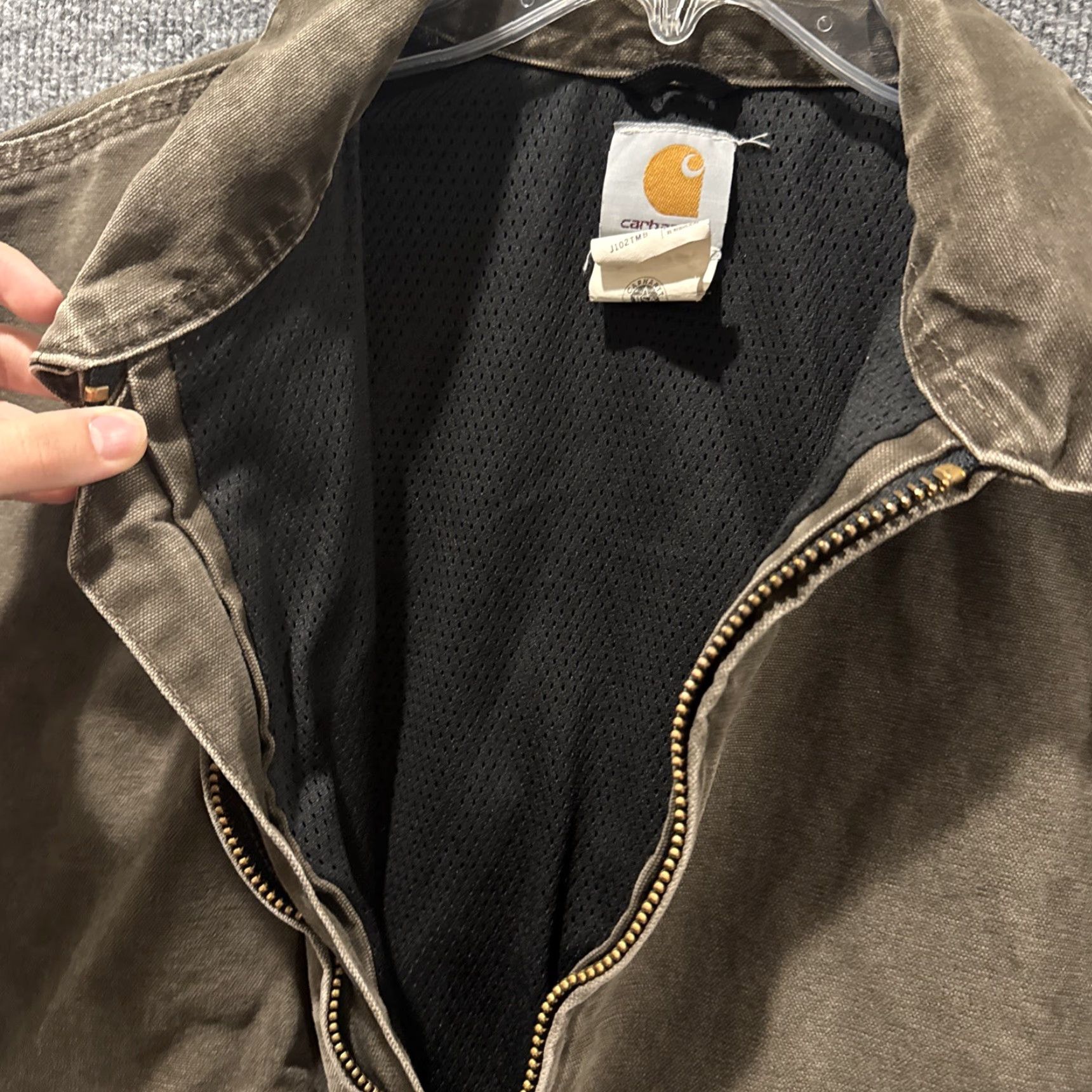 Carhartt VINTAGE Carhartt Jacket Men's XL Canvas Faded Timber Brown J102TMB Santa Fe Bomber Jacket Mens XL Brown Canvas Carhartt J102TMB Santa Fe Size US XL / EU 56 / 4 - 5 Thumbnail