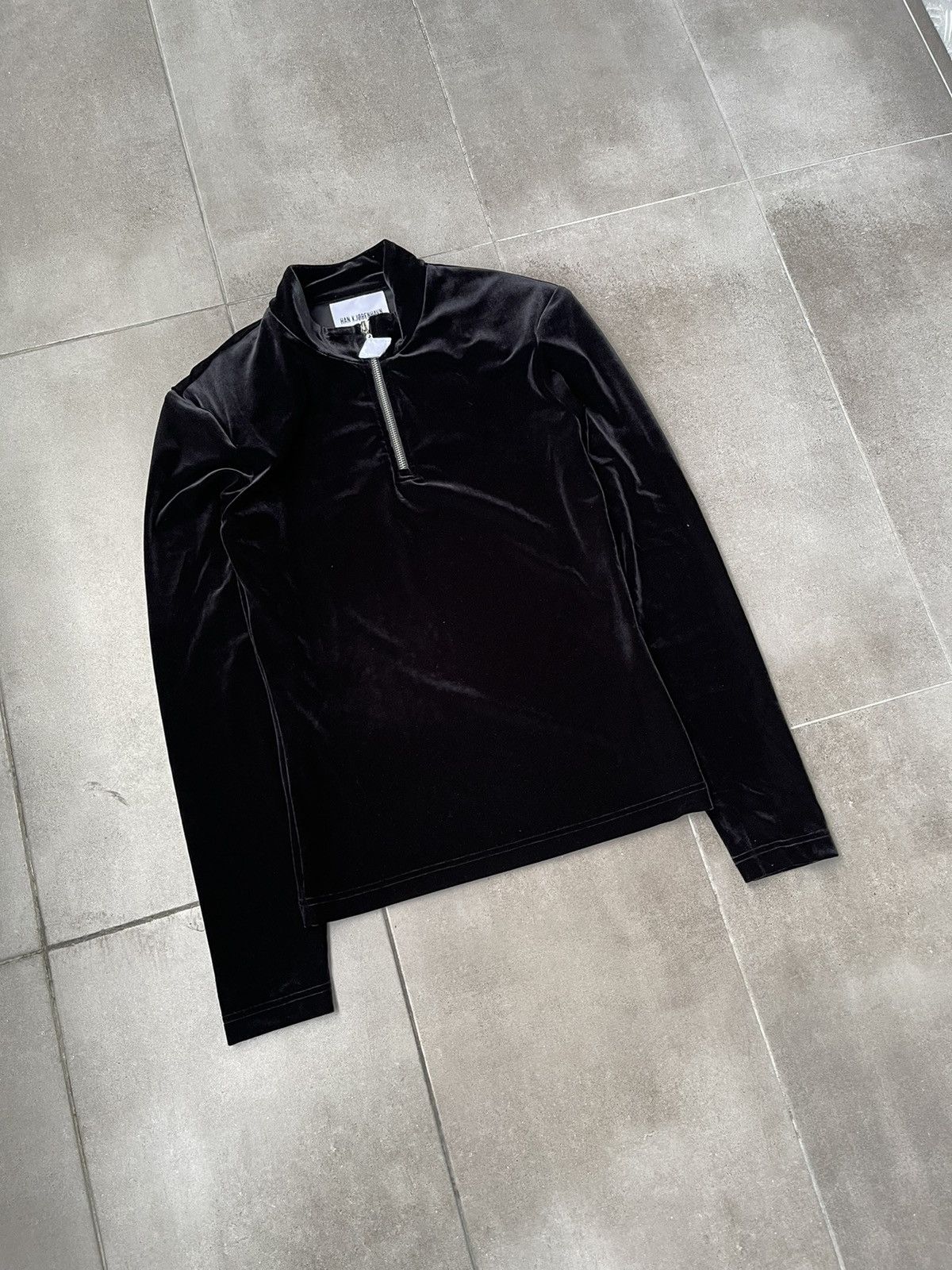 Han Kjobenhavn !DS! SS22 Han Kjobenhavn Half Zip Sharp Black Long Sleeve Size US M / EU 48-50 / 2 - 14 Thumbnail