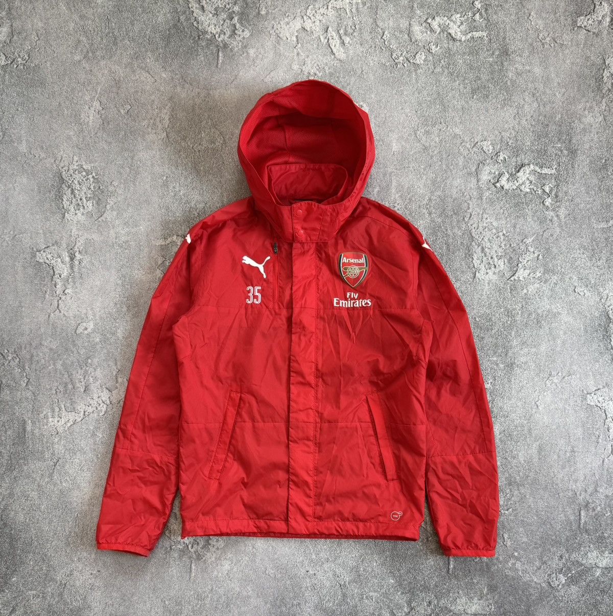 Puma Puma Arsenal 35 Mudryk jacket windbreaker light hooded zip Size US S / EU 44-46 / 1 - 6 Thumbnail