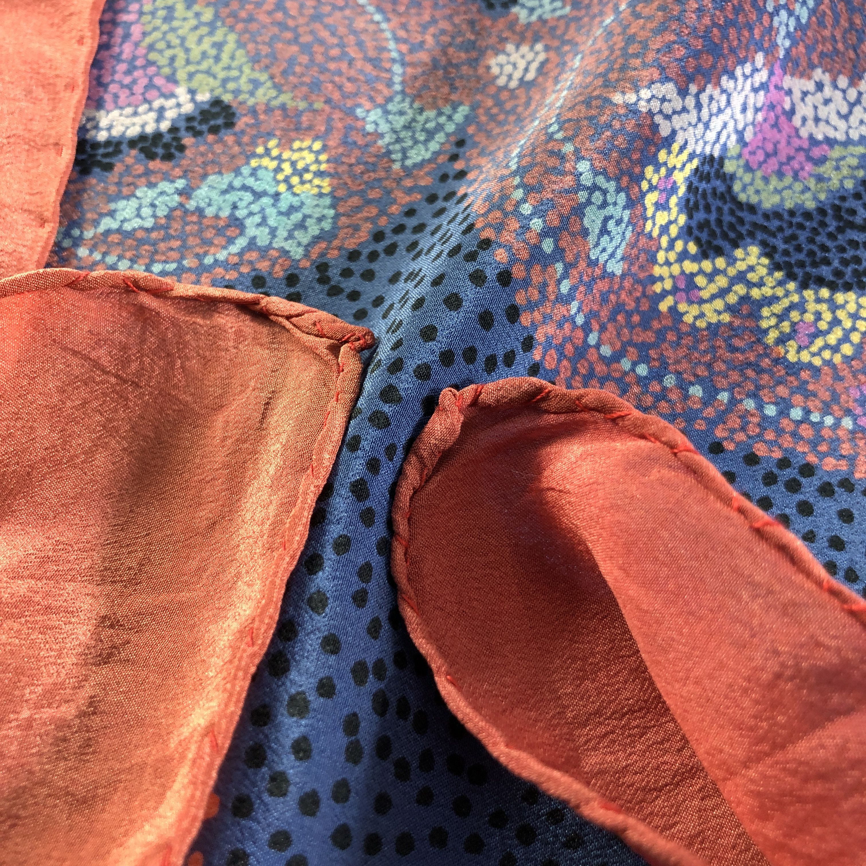 Christian Dior Monsieur Christian Dior Floral Hand Rolled Silk Scarf M1148 Size ONE SIZE - 5 Thumbnail
