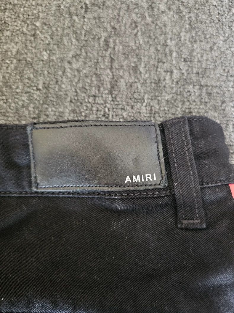 Amiri Amiri Black Jeans with Red Stripes-2506 Size US 31 - 5 Thumbnail