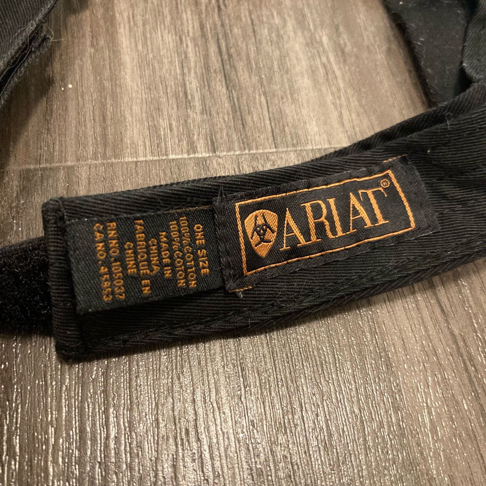 Ariat Ariat Sport Black Visor White Embroidered Logo Adjustable Size ONE SIZE - 2 Thumbnail
