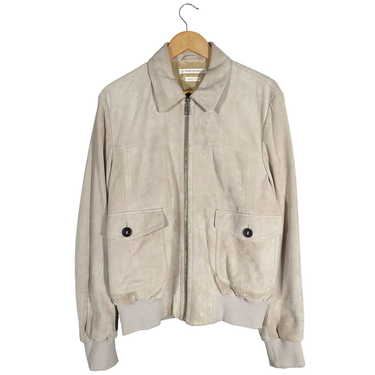 Marc Jacobs Soft Ivory leather cargo jacket