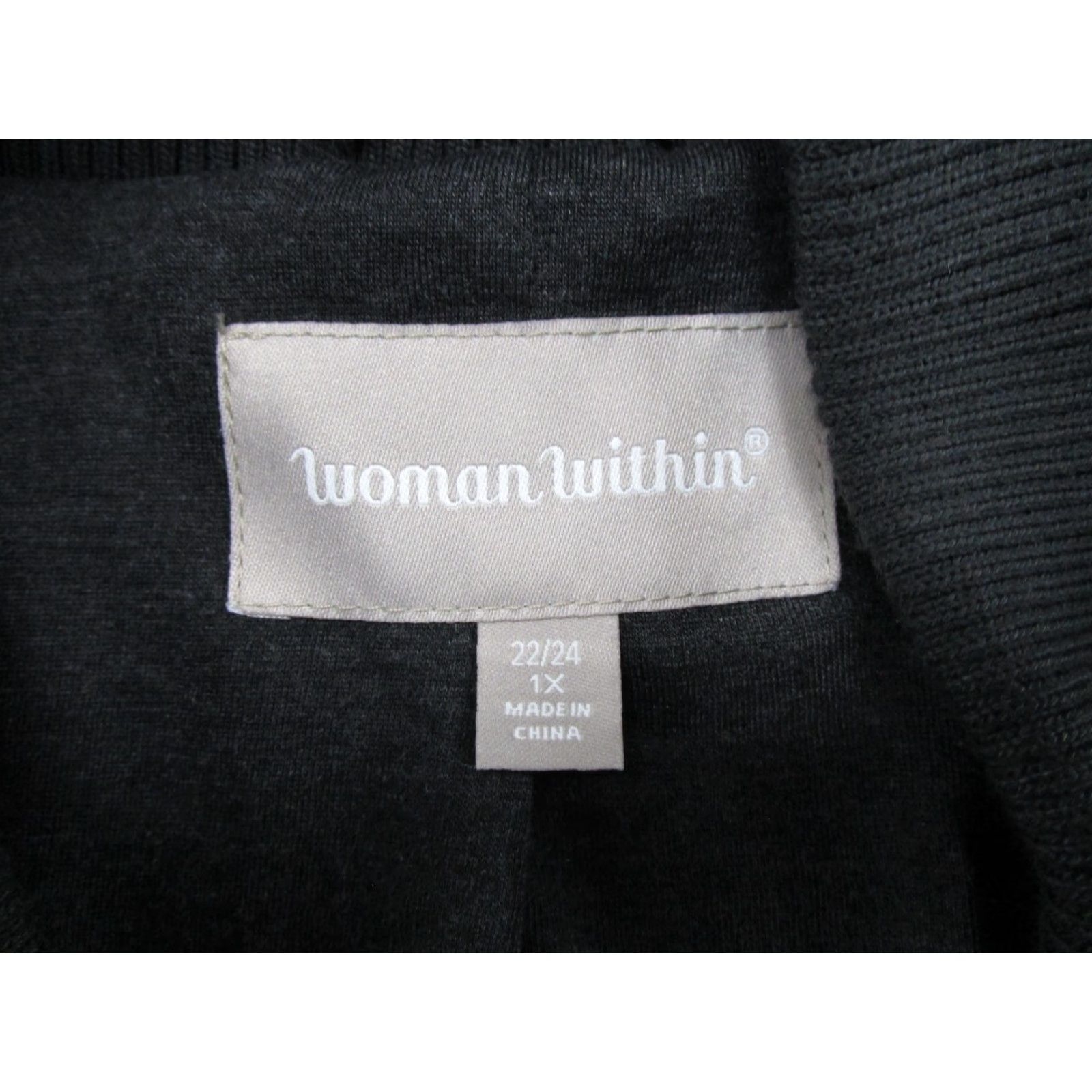 Vintage Woman Within Jacket 1X Black Berber Sherpa Fleece Teddy Bear Coat Plus Size Womens Size XL / US 12-14 / IT 48-50 - 2 Thumbnail