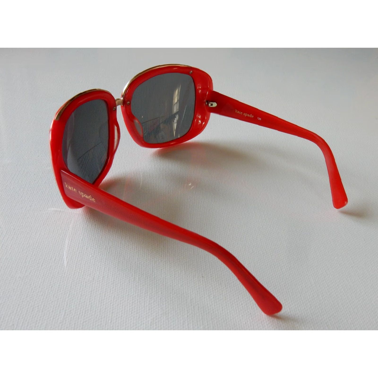 Vintage VINTAGE Kate Spade Sunglasses Frames Only Women 58 Red Prescription Small Scratches Size ONE SIZE - 4 Thumbnail