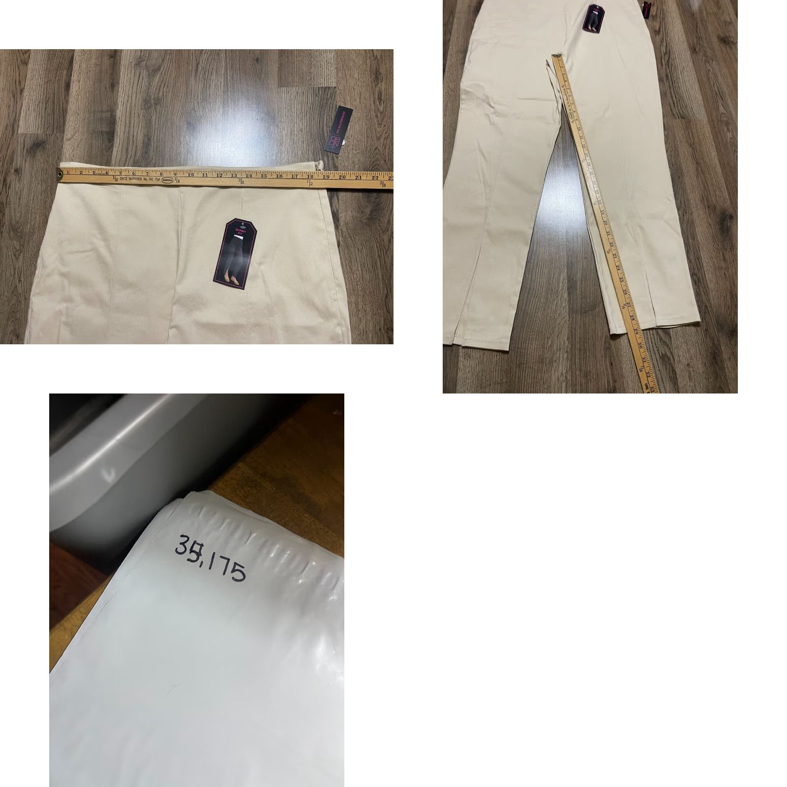 Vintage No Boundaries Pants Women 3XL Ivory Cream Skinny Pull On NWT Wide Inseam 29 Ankle Casual Shoes Size 40" / US 18 - 8 Thumbnail