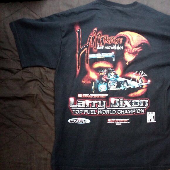 Vintage Vintage Larry Dixon Top Fuel World Champion T-Shirt Size US XL / EU 56 / 4 - 6 Thumbnail