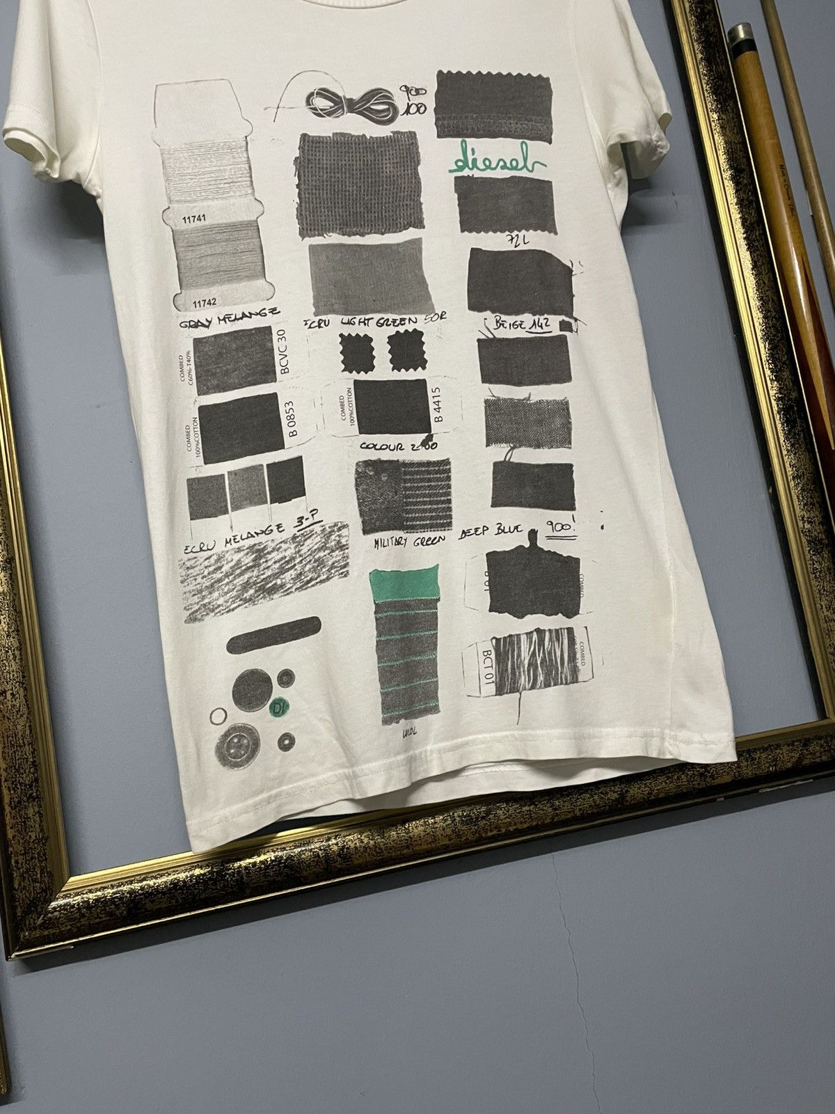 Designer × Diesel × Vintage Vintag Designer Diesel Industry Art Relay Photo Tee Tshirt Size US S / EU 44-46 / 1 - 4 Thumbnail