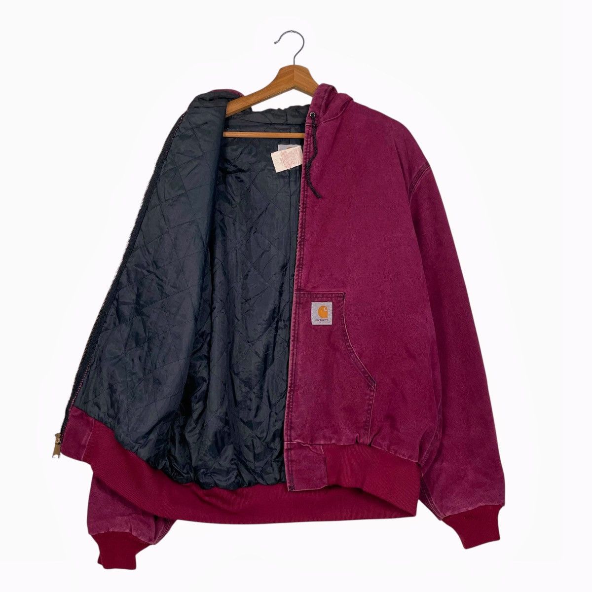 Vintage 80s Carhatt Detroit Duck Canvas Maroon Jacket