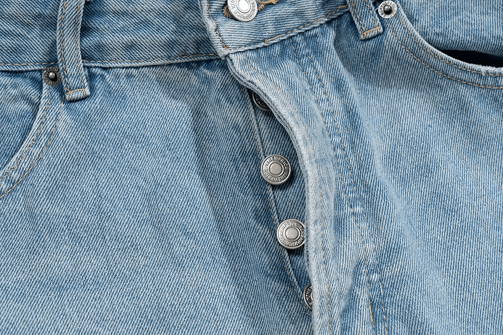 Jean × Vintage Heavy Washed Faded Blue Ripped Baggy jeans Size US 34 / EU 50 - 4 Thumbnail