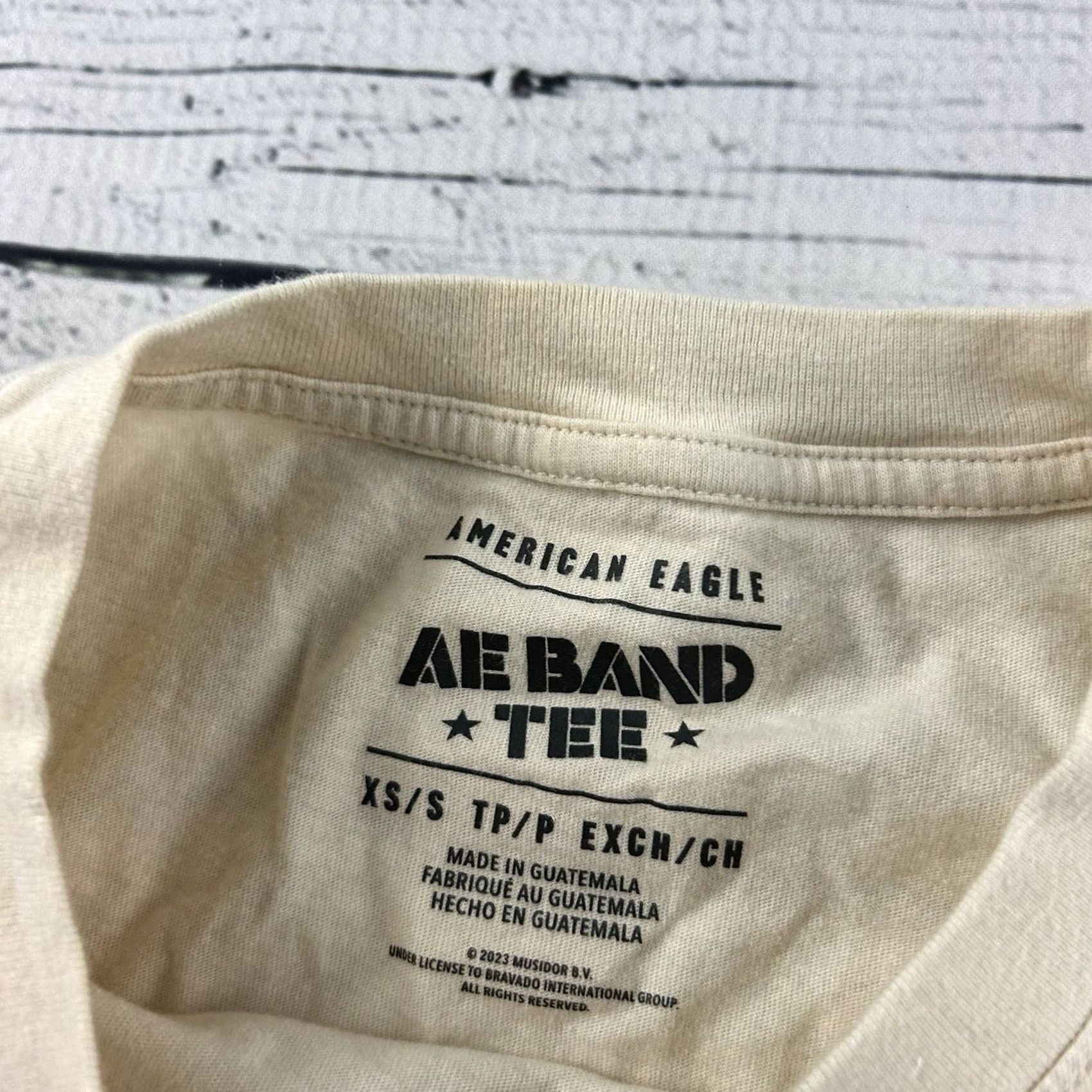 American Eagle Outfitters American Eagle Rolling Stones Short Sleeve T Shirt Mens XS/S Beige Size US S / EU 44-46 / 1 - 3 Thumbnail