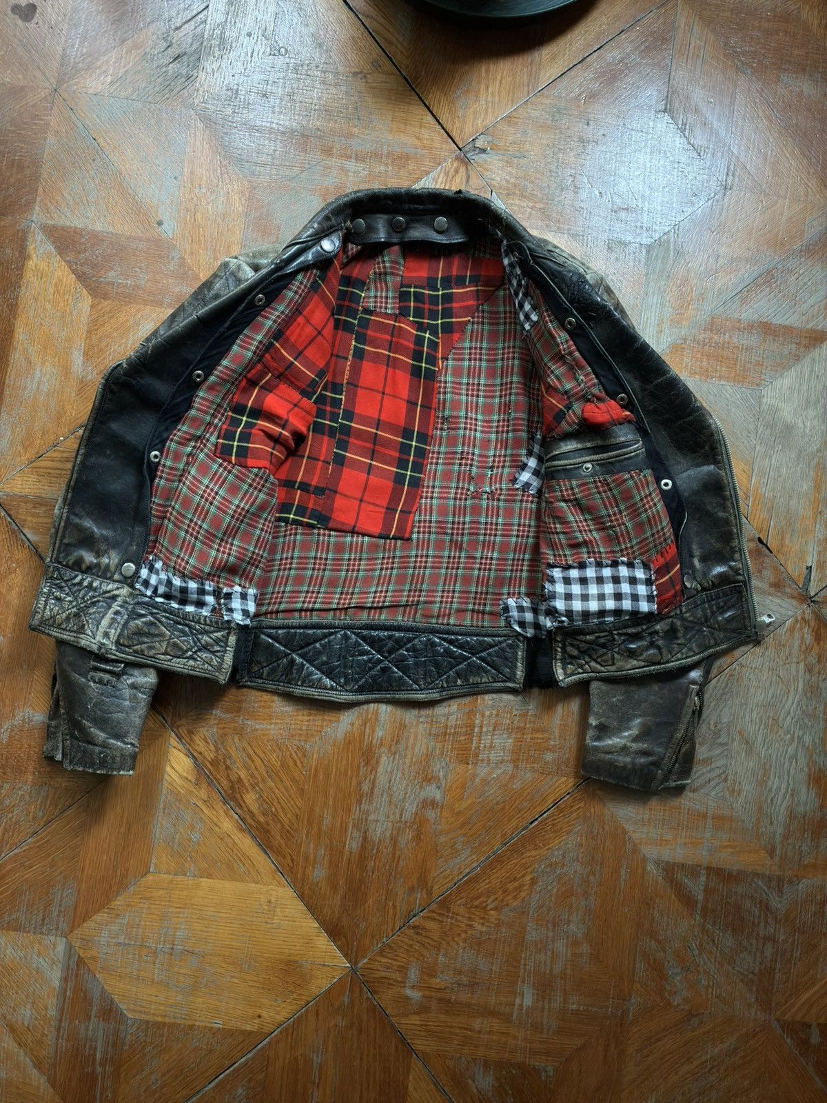 Vintage Vintage 1960s-70s Leather Biker Jacket Size US M / EU 48-50 / 2 - 2 Thumbnail