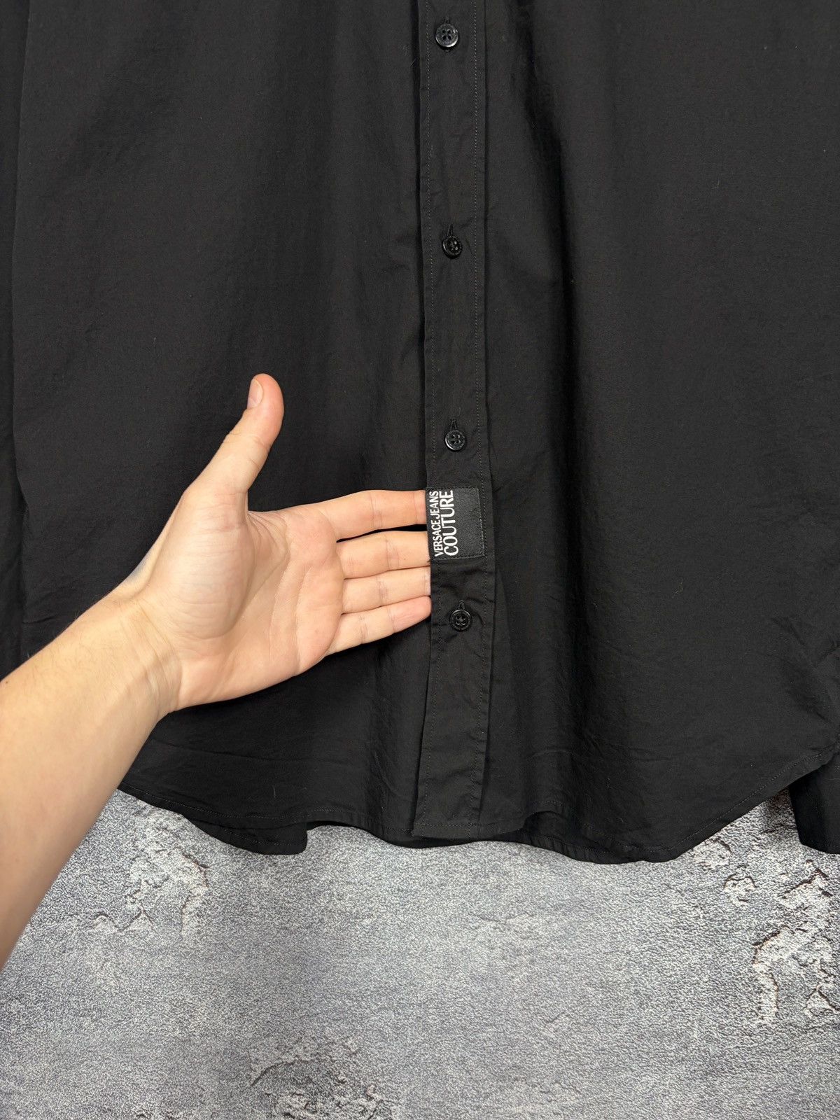 Versace Jeans Couture Versace Jeans Couture Classic Black Shirt With Logo Size M Size US M / EU 48-50 / 2 - 5 Thumbnail