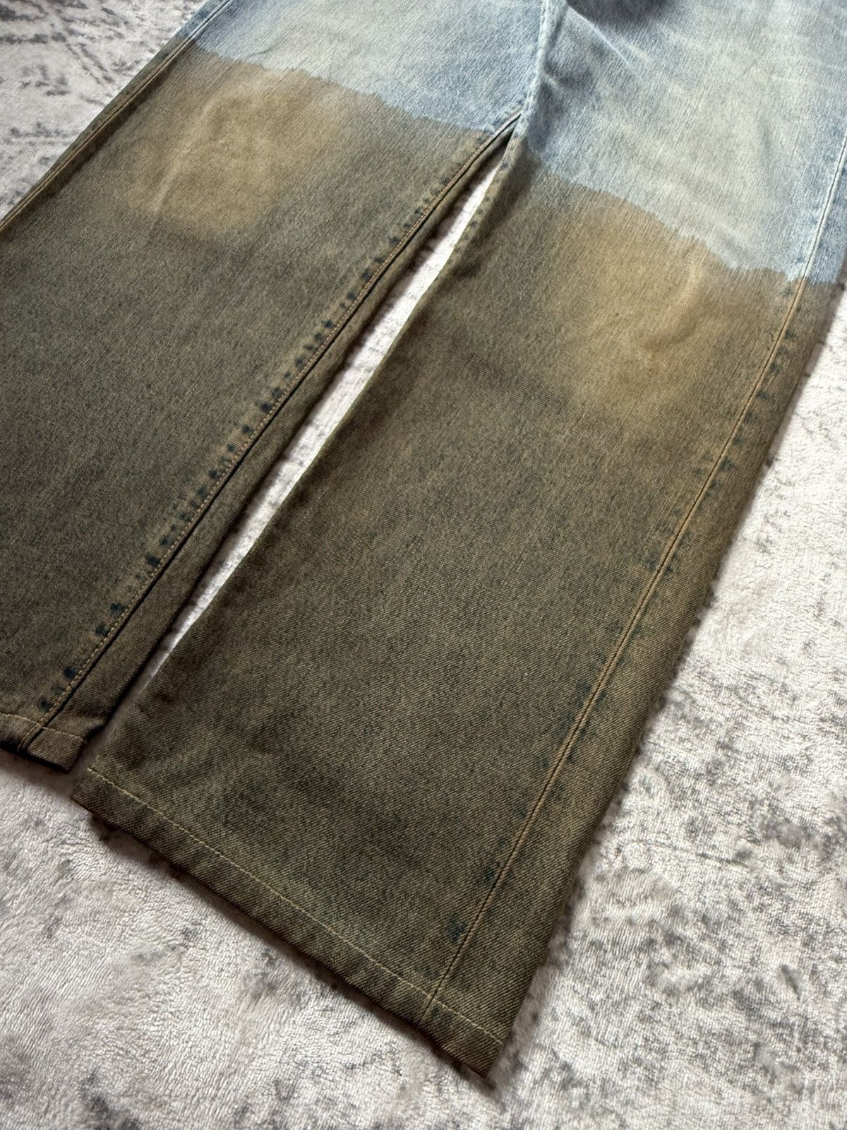 Japanese Brand Edwin 505 Trompe L’oeil Earthy Mud Dipped Selvedge Jeans Size US 34 / EU 50 - 11 Thumbnail