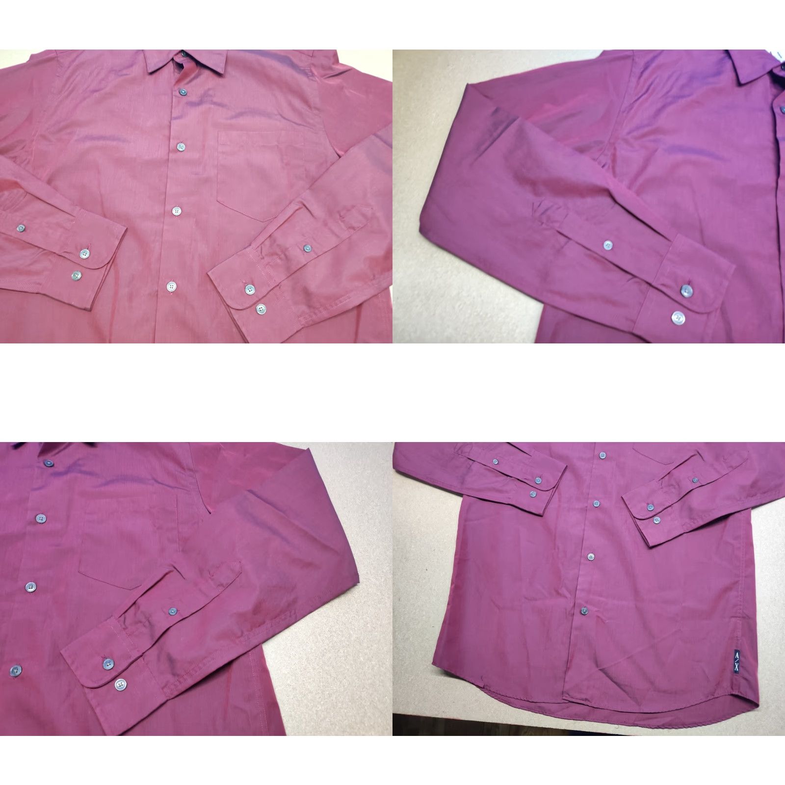 Armani Exchange Armani Exchange Mens Button-Up Shirt Velvet Red Long Sleeve Collared Plain S Cotton Button-Down Casual Mens Size US S / EU 44-46 / 1 - 8 Thumbnail