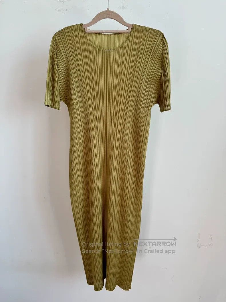 Issey Miyake Issey Miyake Yellow Dress Size L / US 10 / IT 46 - 1 Thumbnail