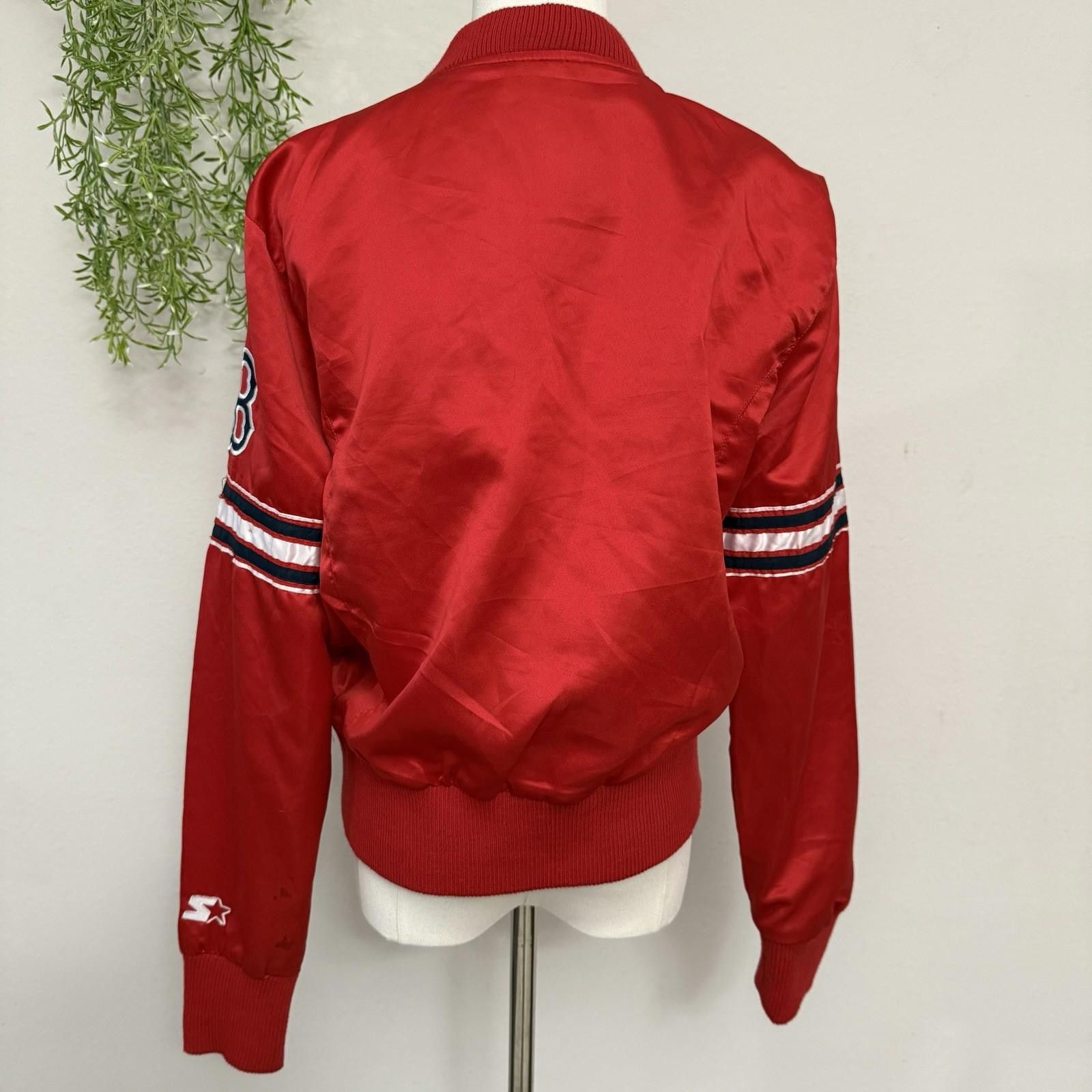 Starter Red Sox Starter Bomber Jacket Womens Large Size L / US 10 / IT 46 - 4 Thumbnail