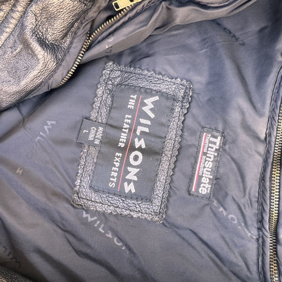 Vintage × Wilsons Leather Vintage Wilsons Leather Moto Jacket | Black Size US L / EU 52-54 / 3 - 5 Thumbnail