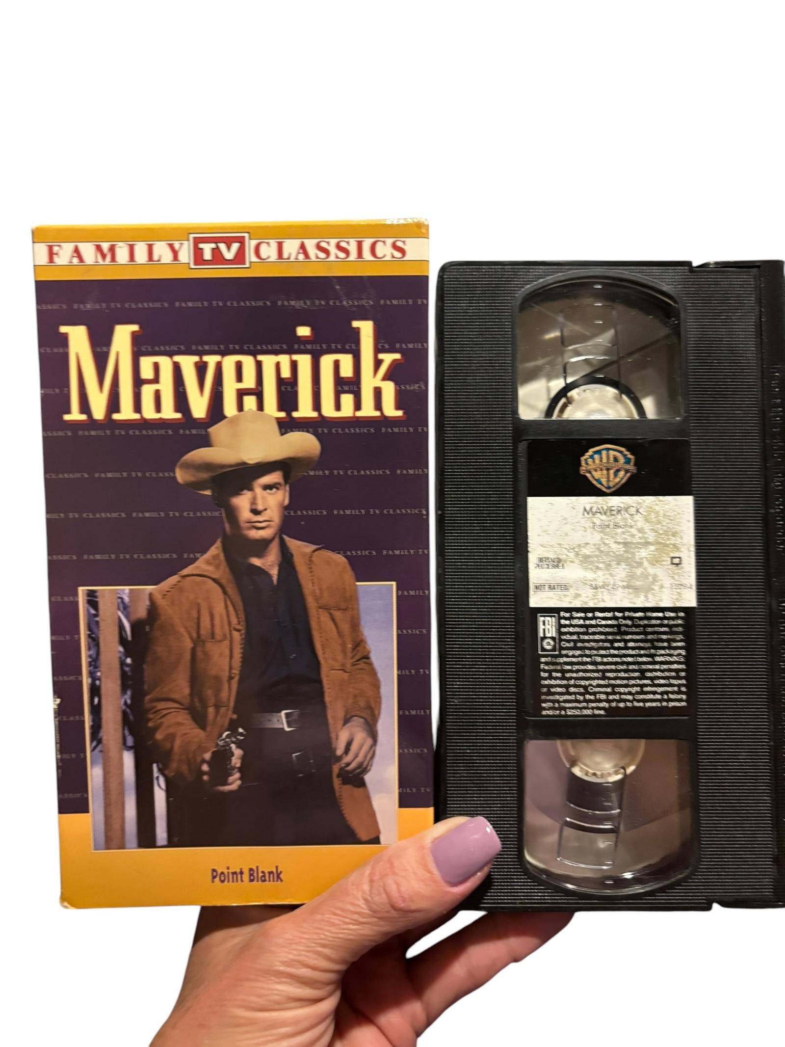Warner Bros Maverick: Point Blank Classic TV Series VHS Size ONE SIZE - 2 Thumbnail
