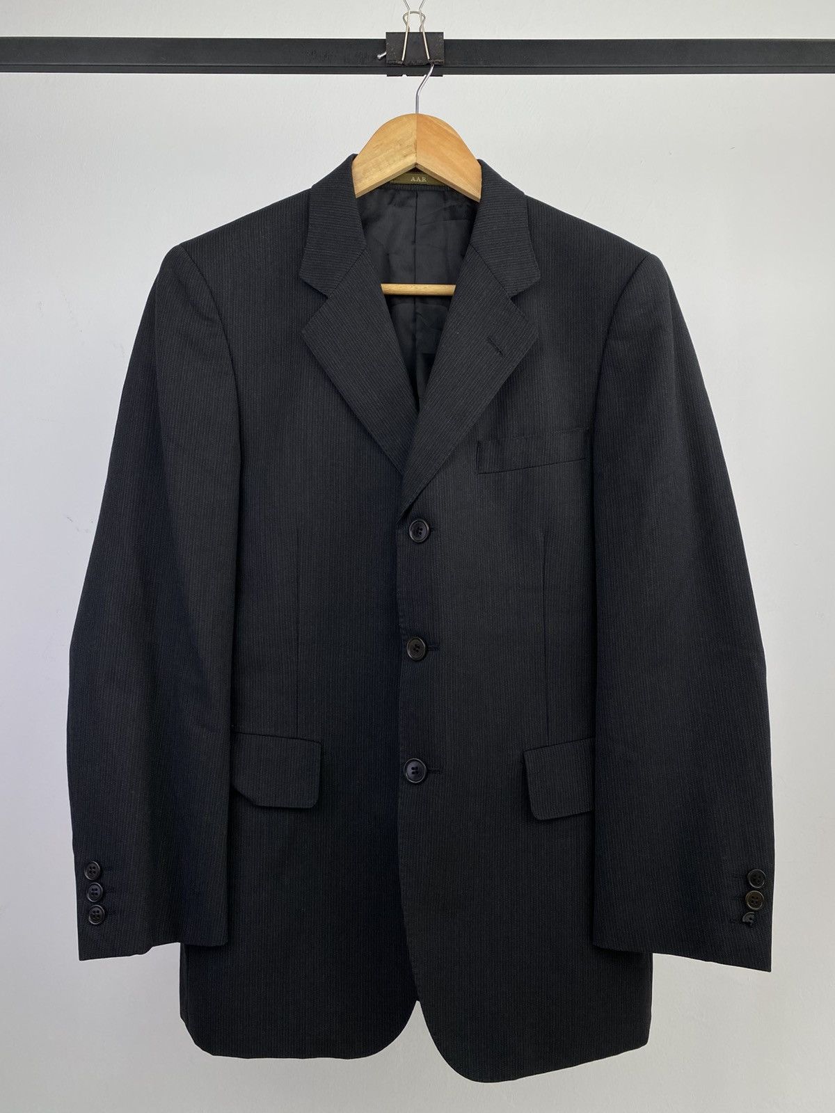 Yohji Yamamoto 90’s Vintage Yohji Design Studio Pinstripe Blazer Jacket Size US M / EU 48-50 / 2 - 1 Thumbnail