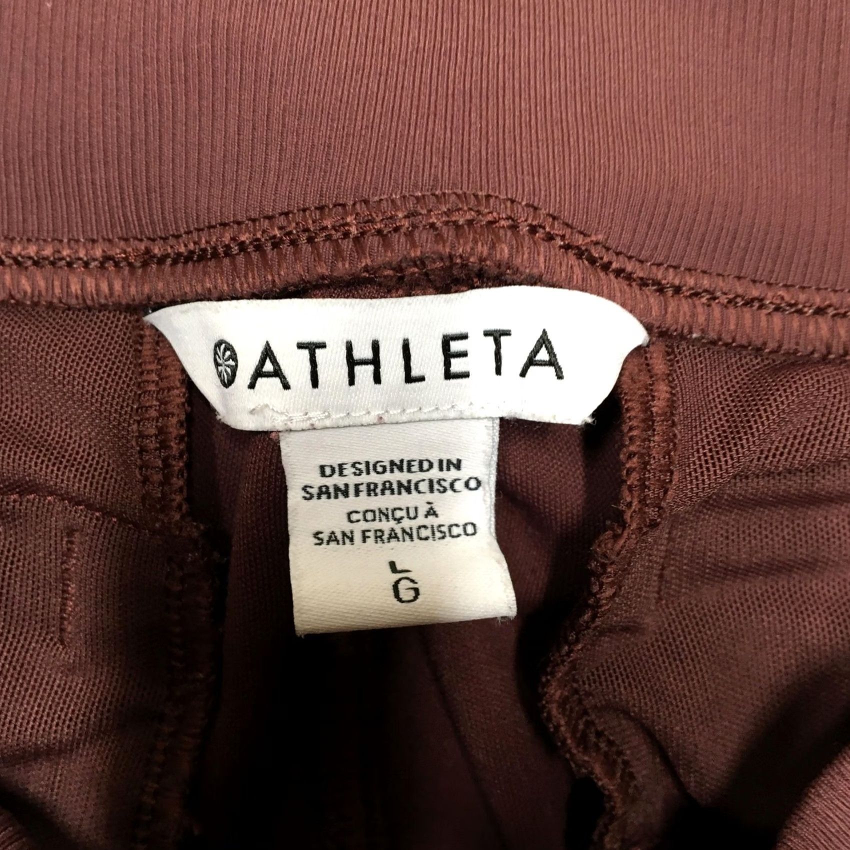 Athleta Athleta Jogger Pants Womens L Red Stripe Zip Pocket Venice Velvet Stripe Jogger, 28 in Inseam, Performance, Casual Size 36" / US 14 / IT 50 - 5 Thumbnail