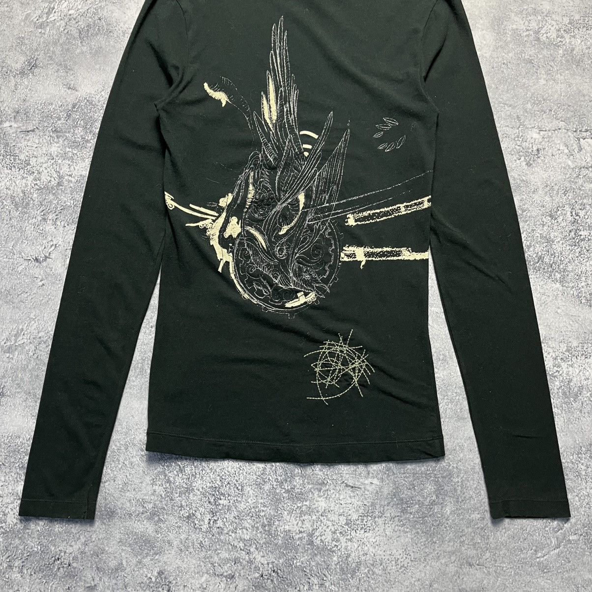 Diesel Vintage Diesel Raven Bird Longsleeve V-Neck Avant-Garde Size XS / US 0-2 / IT 36-38 - 10 Thumbnail