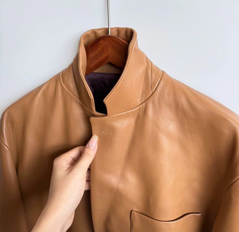 Loewe LOEWE Caramel colored lamb skin coat Size L / US 10 / IT 46 - 4 Thumbnail