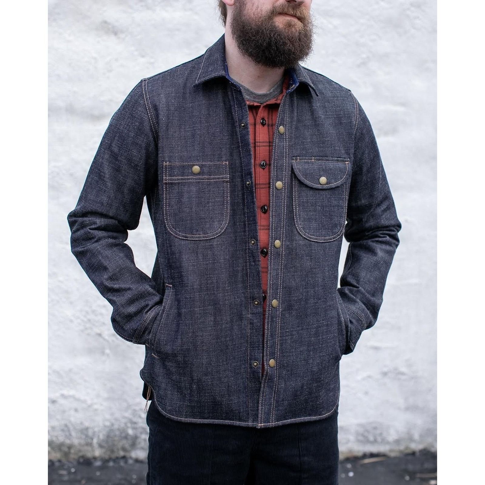 Rogue Territory Rogue Territory Cryptic Japanese Selvedge Denim Shirt 2XL Size US XXL / EU 58 / 5 - 2 Thumbnail