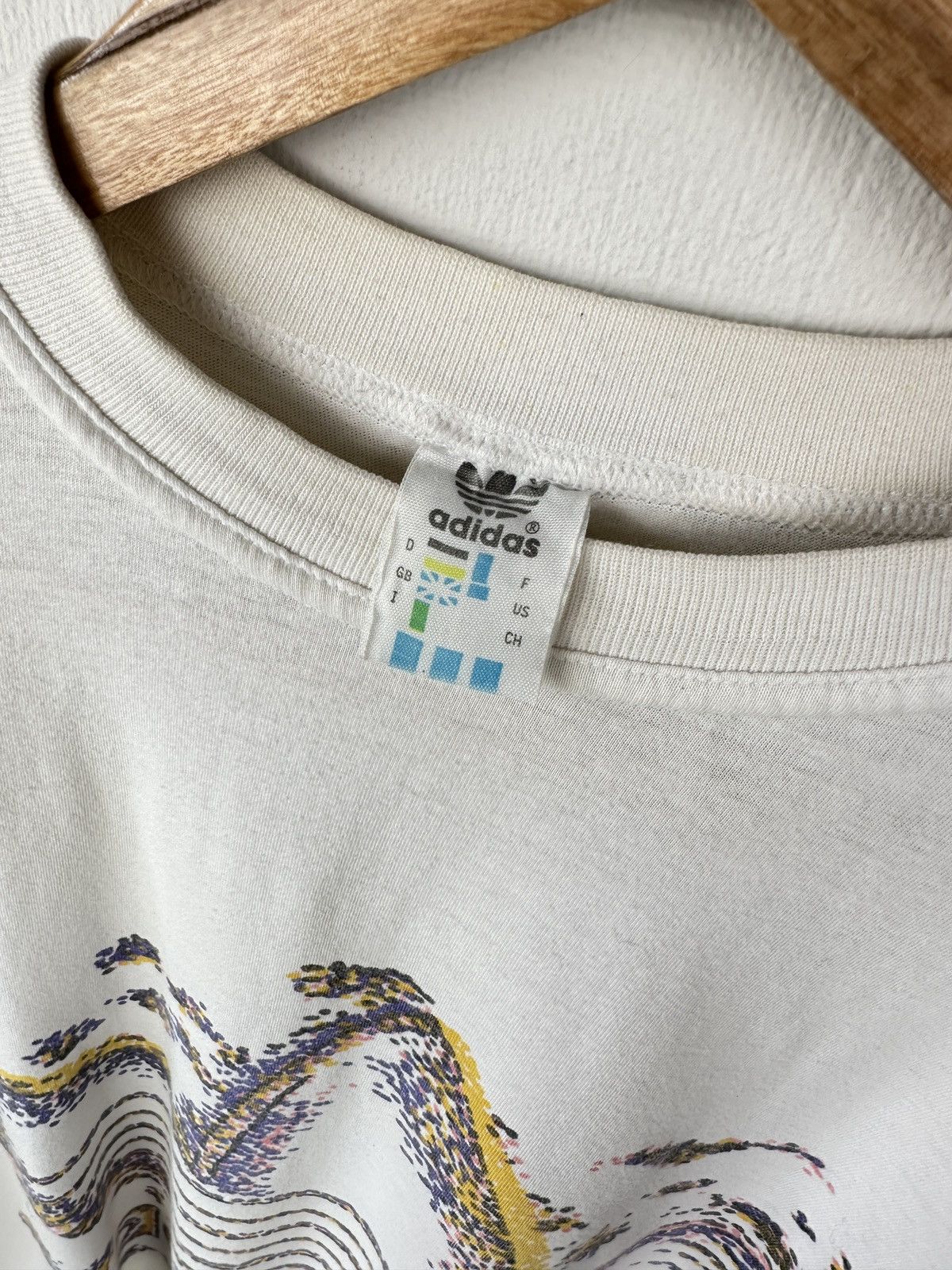 Adidas ADIDAS Big Logo Vintage T-Shirt made in West Germany Size US L / EU 52-54 / 3 - 4 Thumbnail