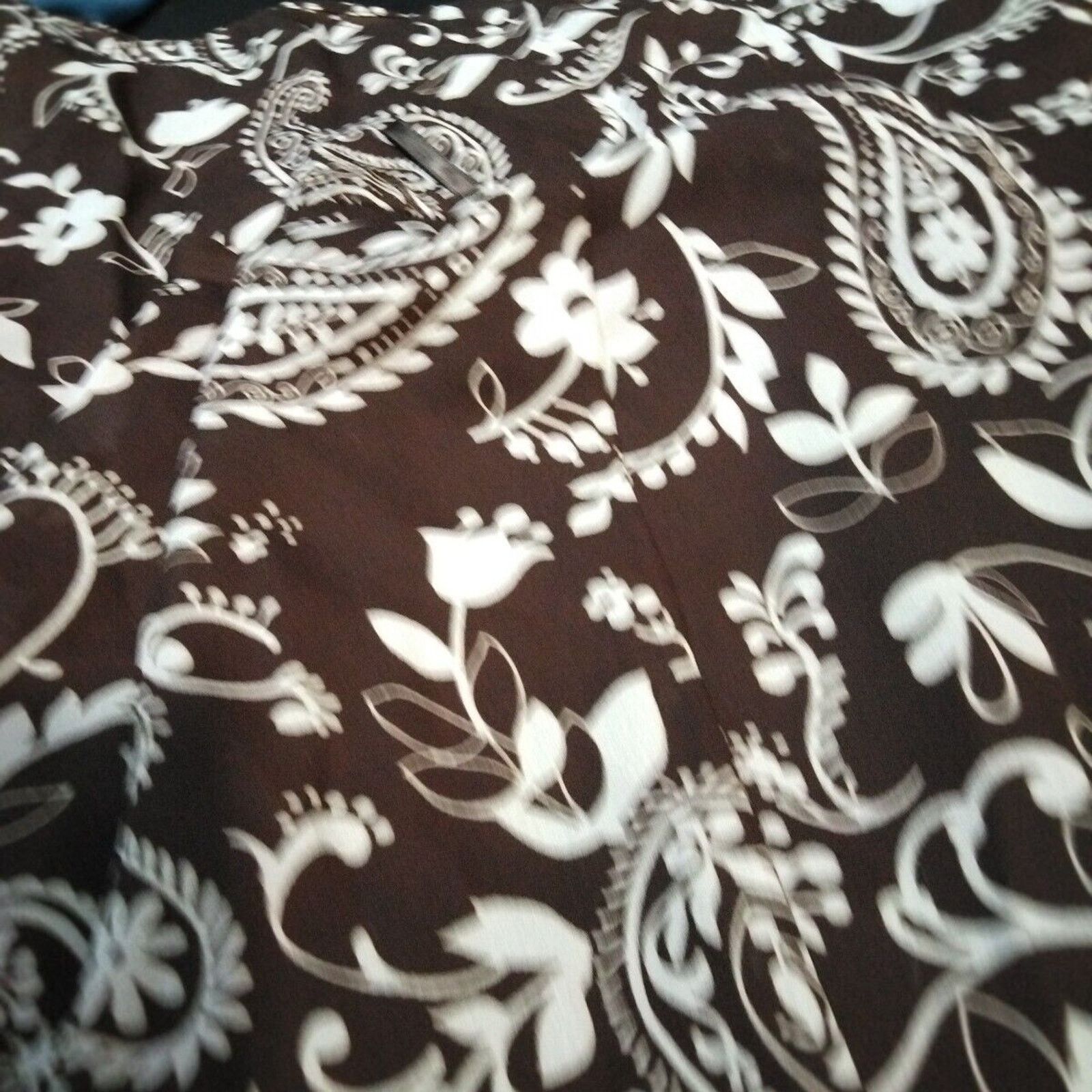 Other No Brand Size 12 Petite Midi Brown Paisley Print Skirt Size 34" / US 12 / IT 48 - 5 Thumbnail