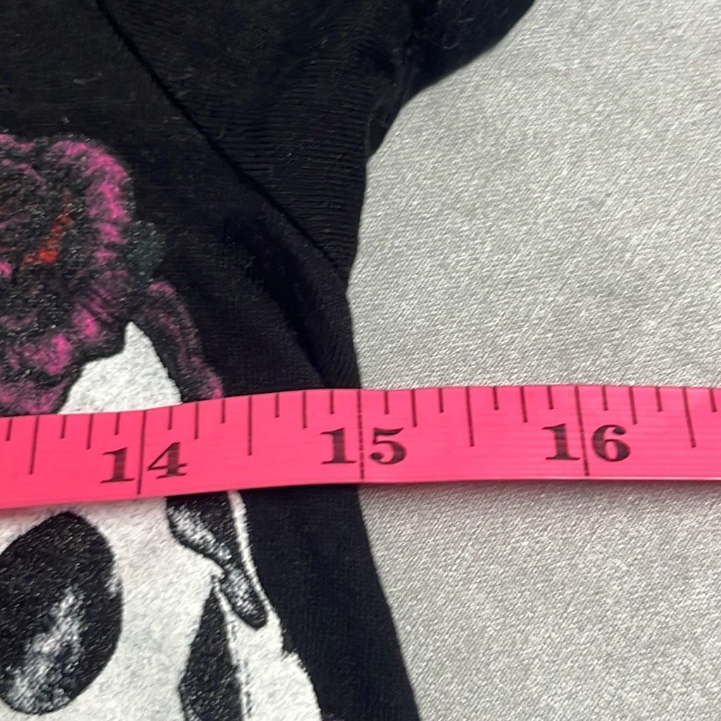 Other Lauren Moshi Womens Size XS Skull Roses Tunic Top Black Day Size XS / US 0-2 / IT 36-38 - 8 Thumbnail