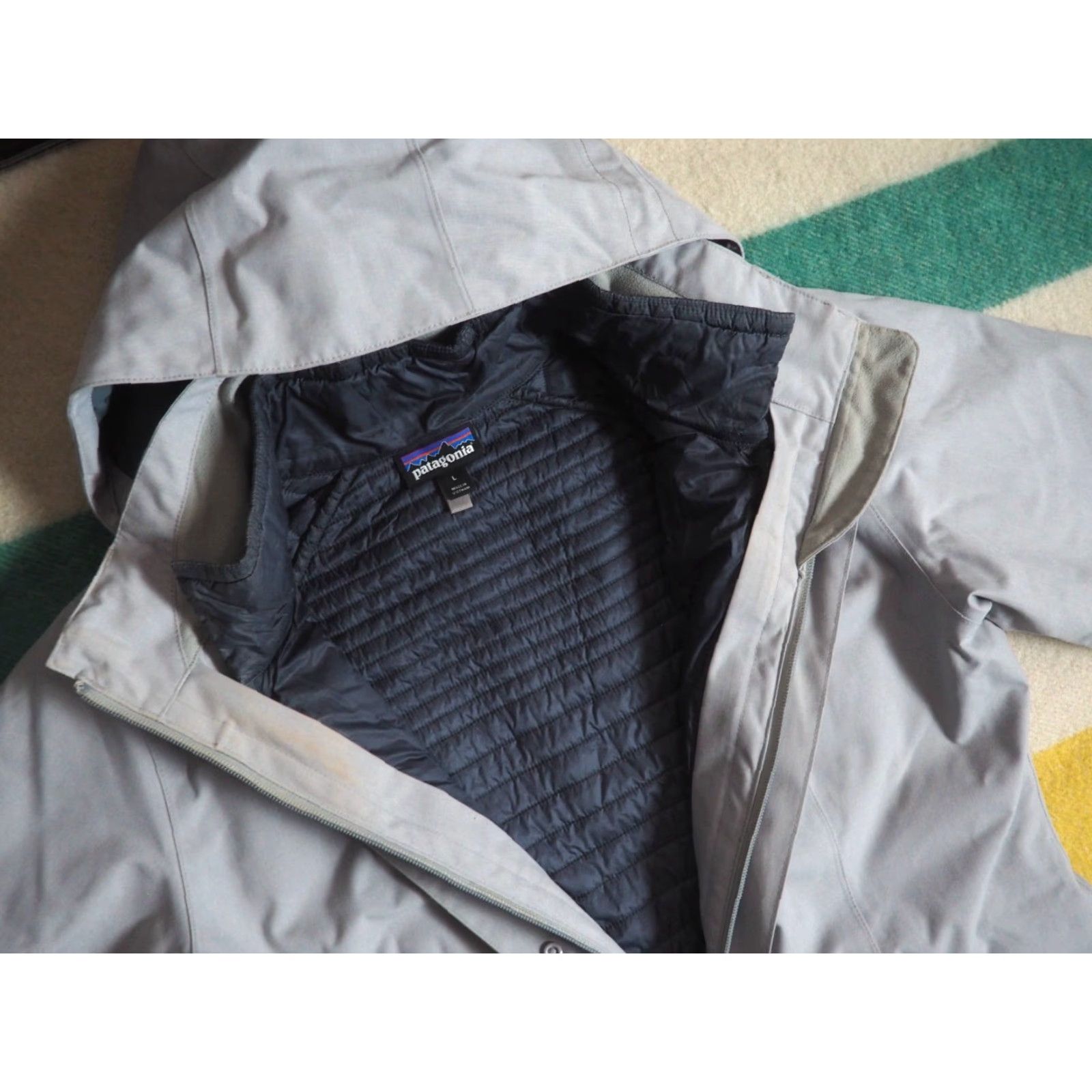 Patagonia Patagonia Jacket Womens L Hooded Gray Parka Coat Puffer City Shell Nylon Zip Winter Fall Vintage No Size L / US 10 / IT 46 - 2 Thumbnail