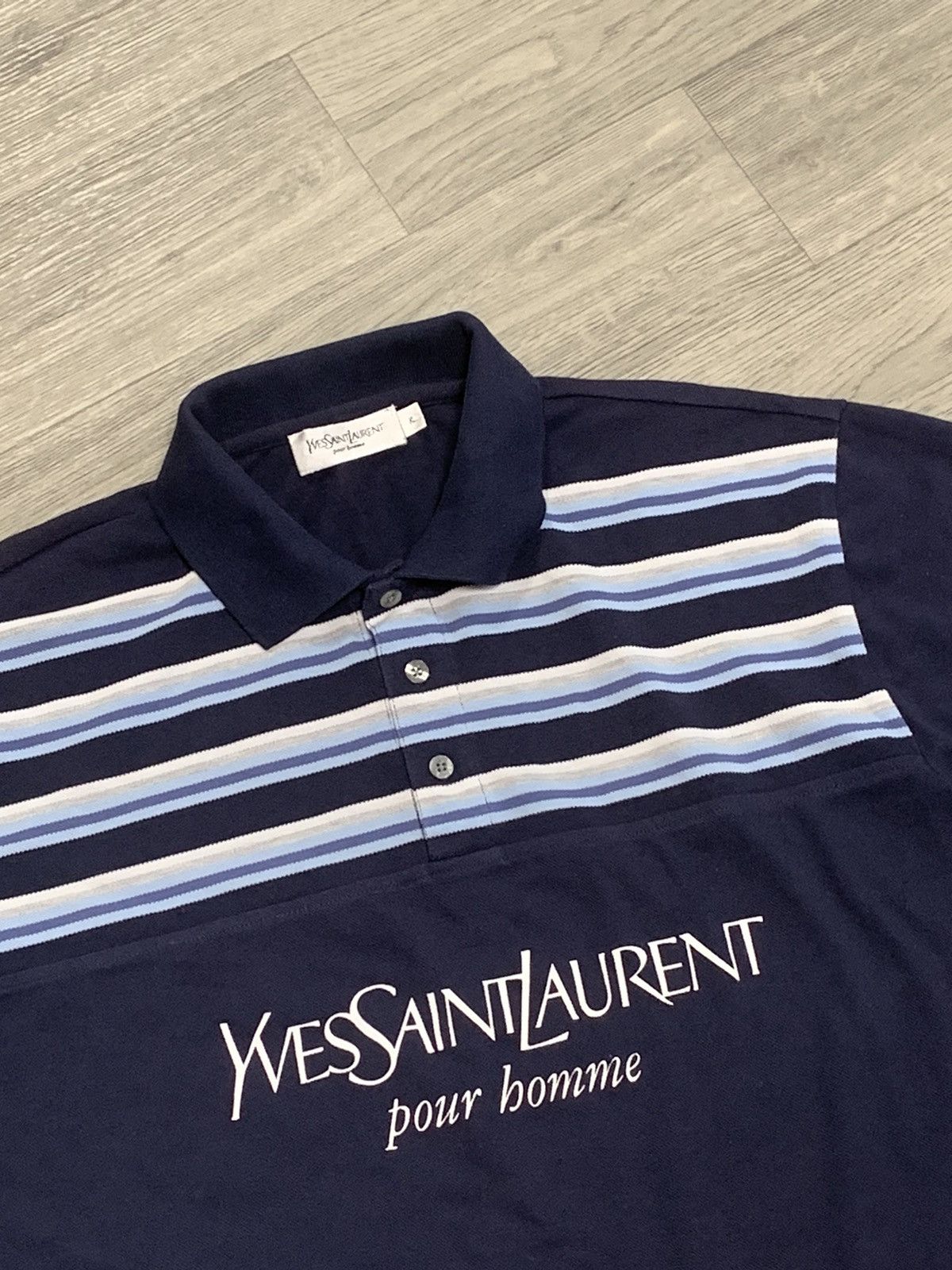 Japanese Brand × Vintage × Yves Saint Laurent Yves Saint Laurent vintage big logo polo YSL Size US XL / EU 56 / 4 - 2 Thumbnail
