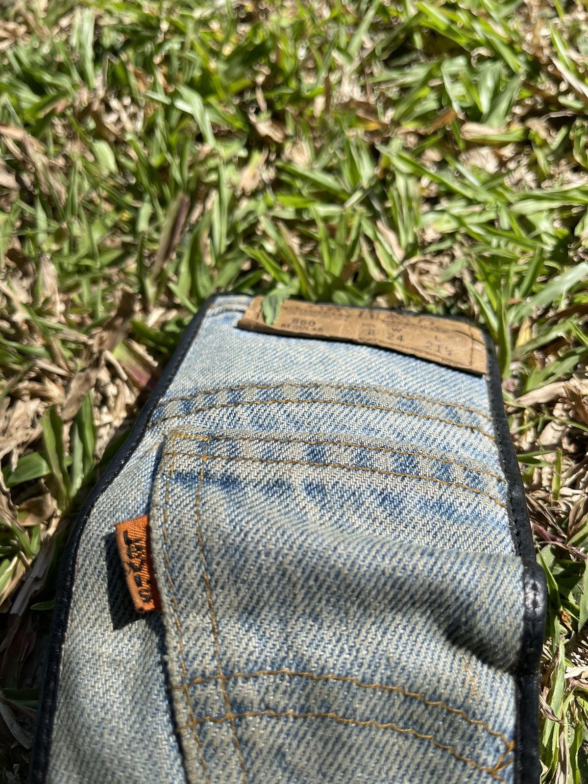 Levi's × Vintage rare vintage 1970’s levi’s denim wallet orange tab Size ONE SIZE - 2 Thumbnail