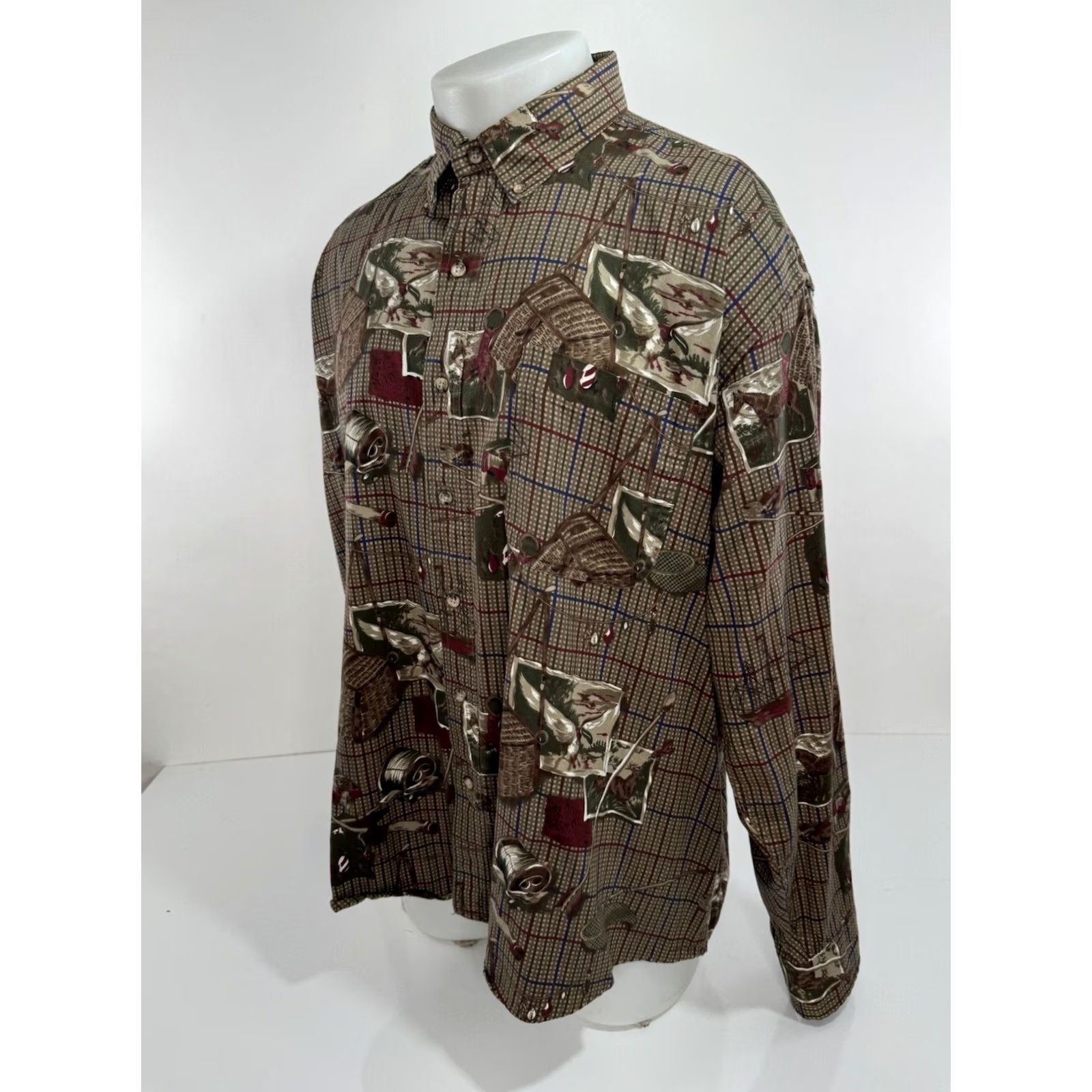Gant GANT Shirt Mens XL Twill Chelsea Duck Hunting Fly Fishing Multicolor Size US XL / EU 56 / 4 - 2 Thumbnail