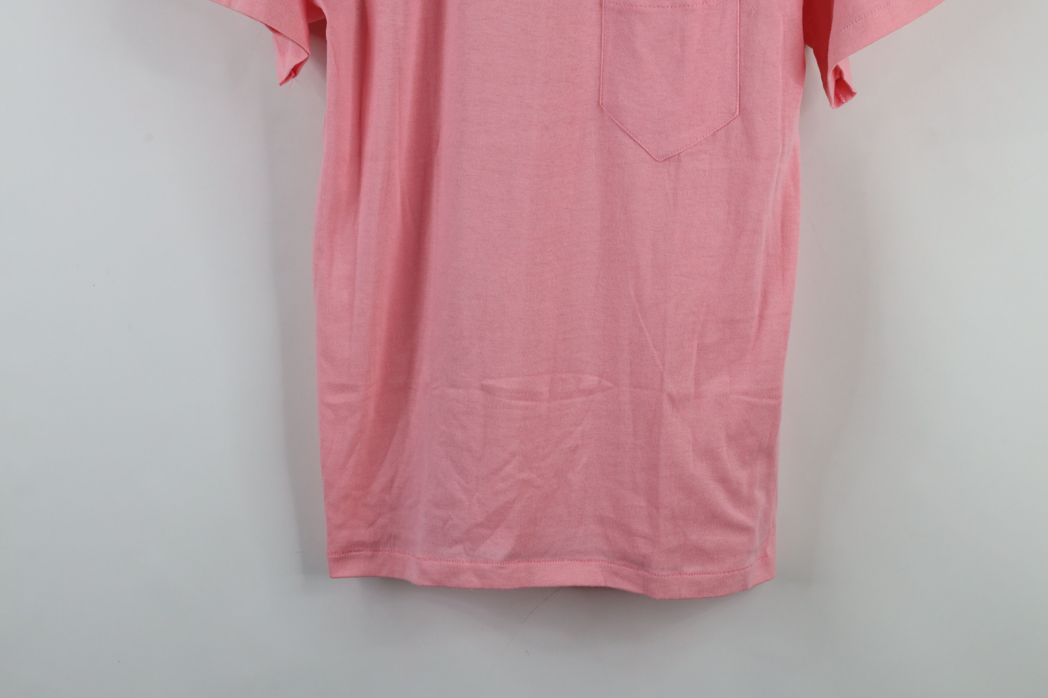 Vintage Vintage 70s Streetwear Short Sleeve Pocket T-Shirt Pink USA Size L / US 10 / IT 46 - 3 Thumbnail