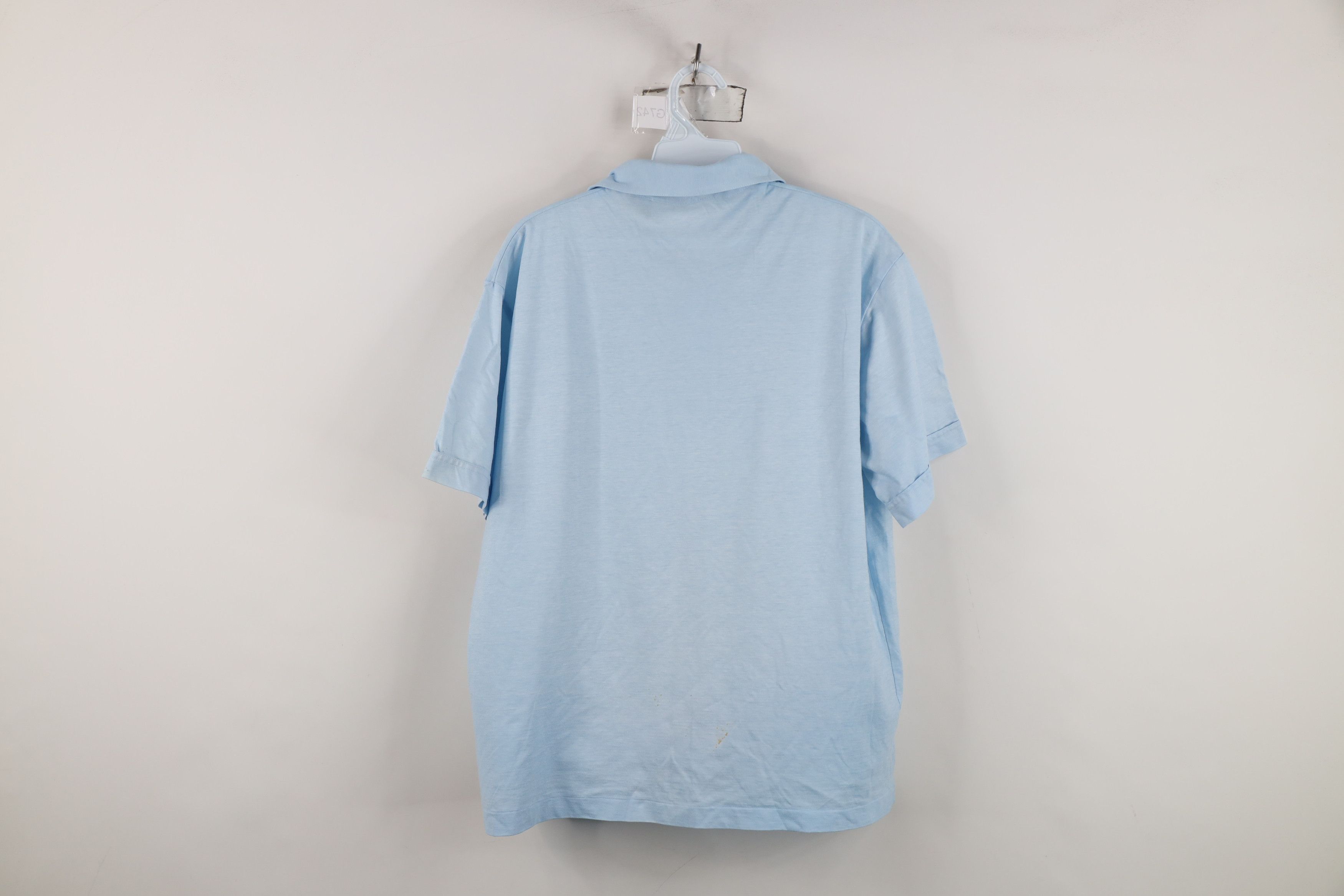 Vintage Vintage 70s Streetwear Knit Collared Golf Polo Shirt Blue Size US L / EU 52-54 / 3 - 13 Thumbnail
