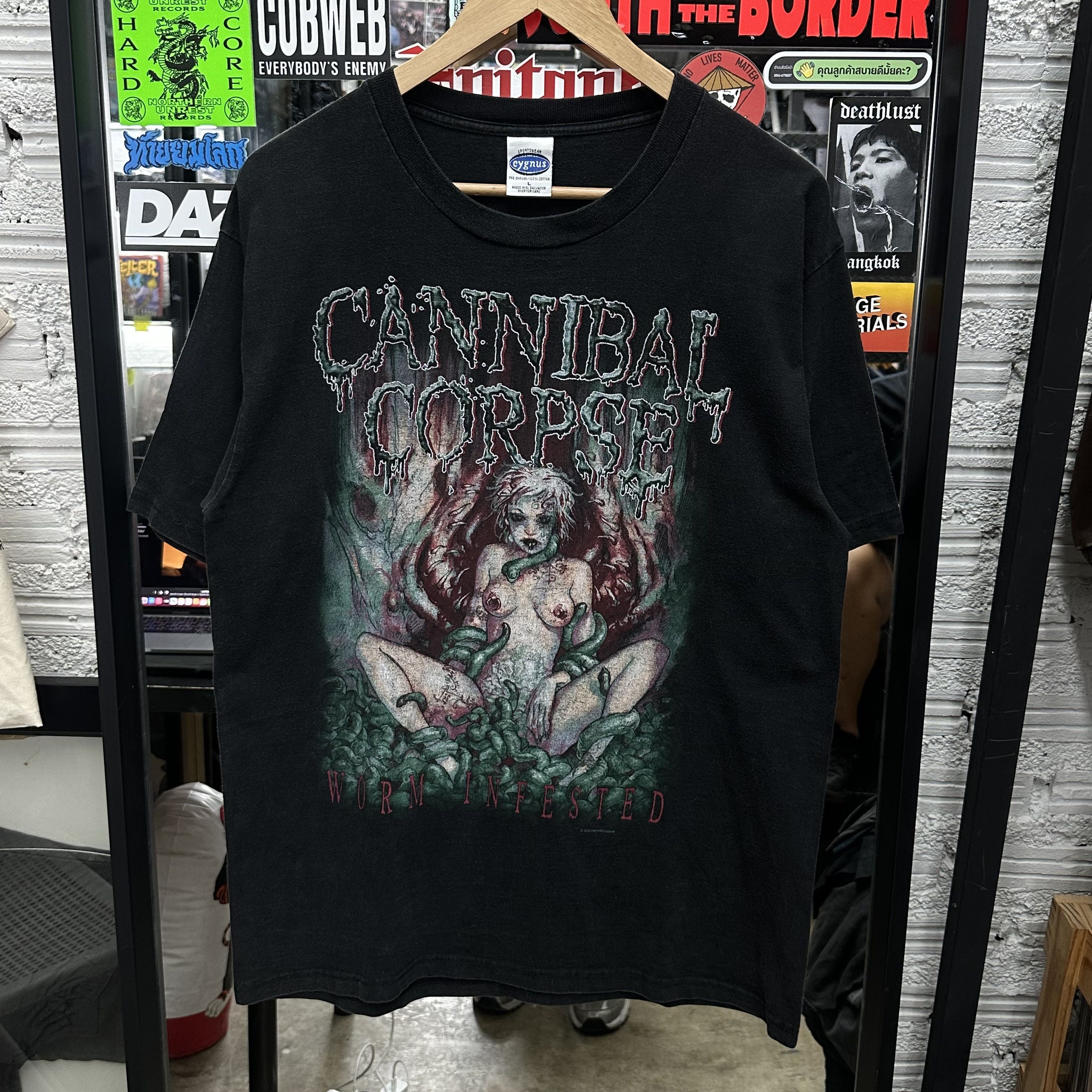 Band Tees CANNIBAL CORPSE Infestin America Tour 2002 Vintage Size US L / EU 52-54 / 3 - 1 Thumbnail